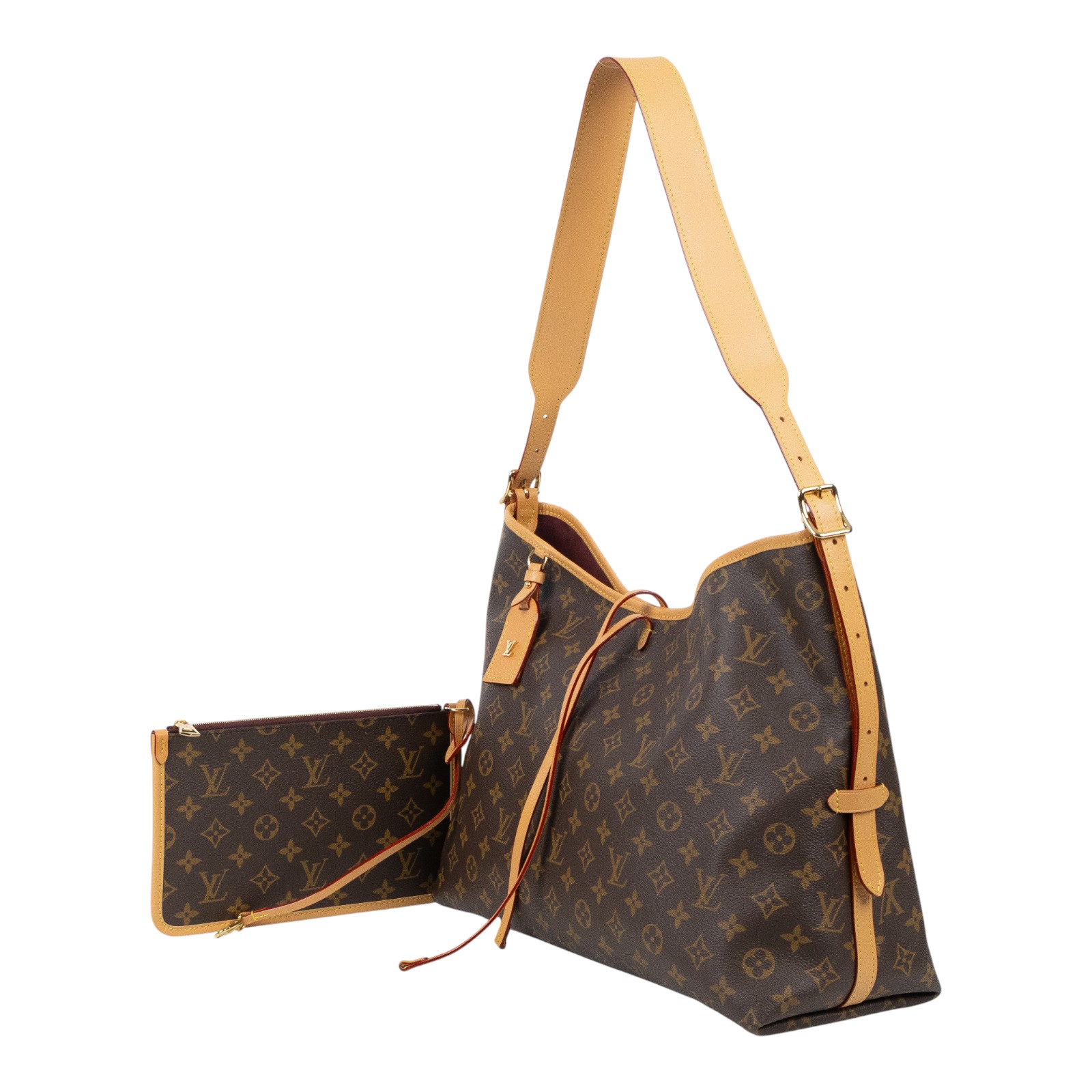 路易威登 LOUIS VUITTON CarryAll MM 原花 肩背包 M46197 晶片款 原花CARRYALL MM 原廠盒子/防塵袋/購買證明