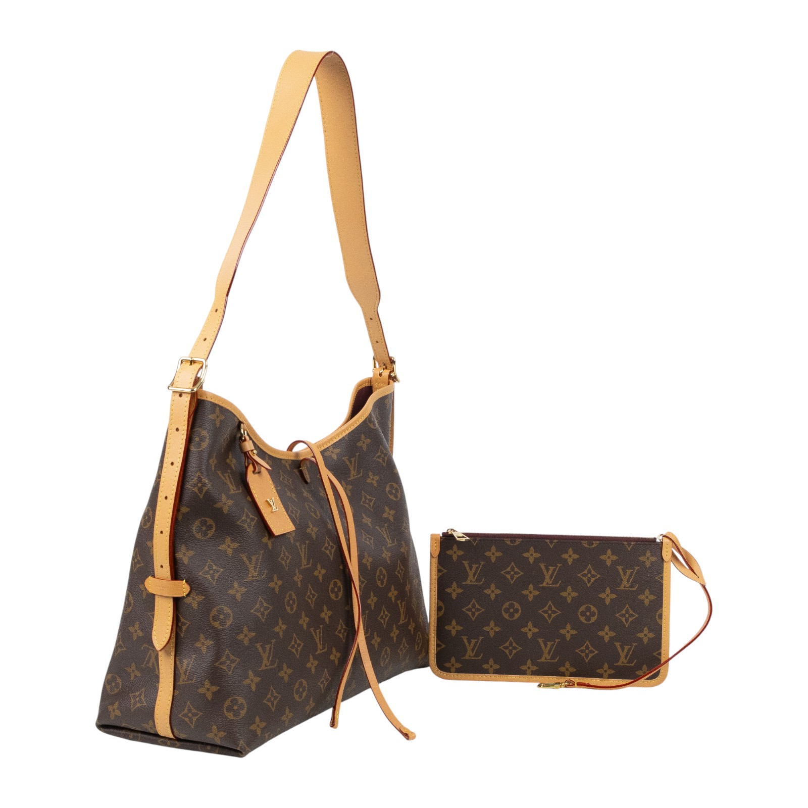 路易威登 LOUIS VUITTON CarryAll MM 原花 肩背包 M46197 晶片款 原花CARRYALL MM 原廠盒子/防塵袋/購買證明