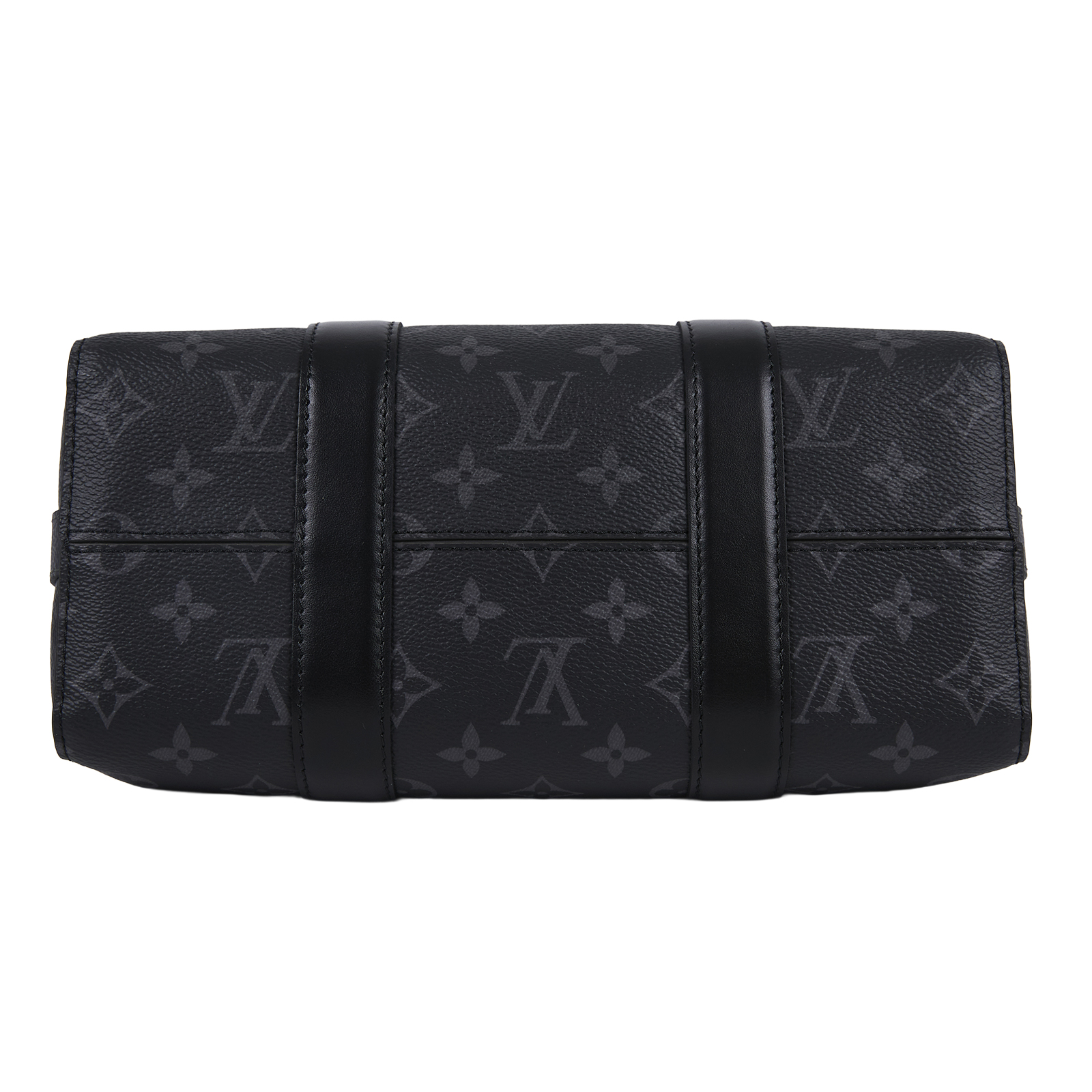 路易威登 LOUIS VUITTON City Keepall Eclipse帆布 拉鍊 斜背包 黑色 M45936 晶片款  原廠盒子/防塵袋/購買證明