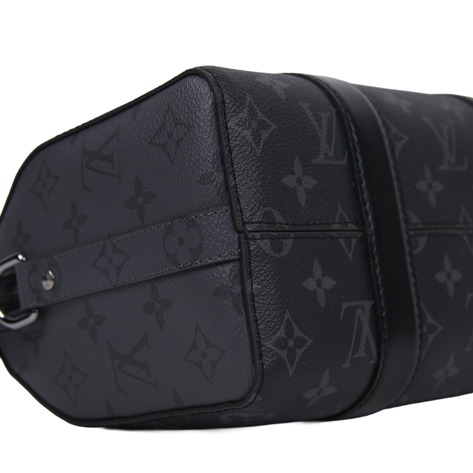 路易威登 LOUIS VUITTON City Keepall Eclipse帆布 拉鍊 斜背包 黑色 M45936 晶片款  原廠盒子/防塵袋/購買證明