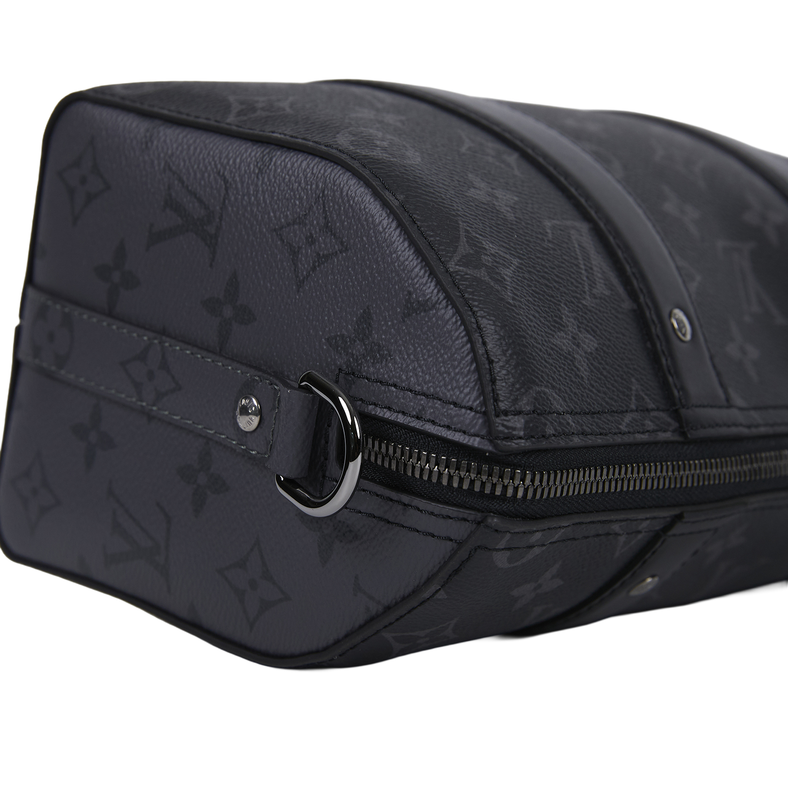 路易威登 LOUIS VUITTON City Keepall Eclipse帆布 拉鍊 斜背包 黑色 M45936 晶片款  原廠盒子/防塵袋/購買證明