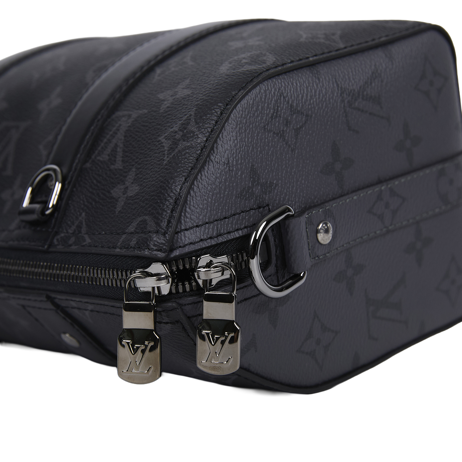 路易威登 LOUIS VUITTON City Keepall Eclipse帆布 拉鍊 斜背包 黑色 M45936 晶片款  原廠盒子/防塵袋/購買證明