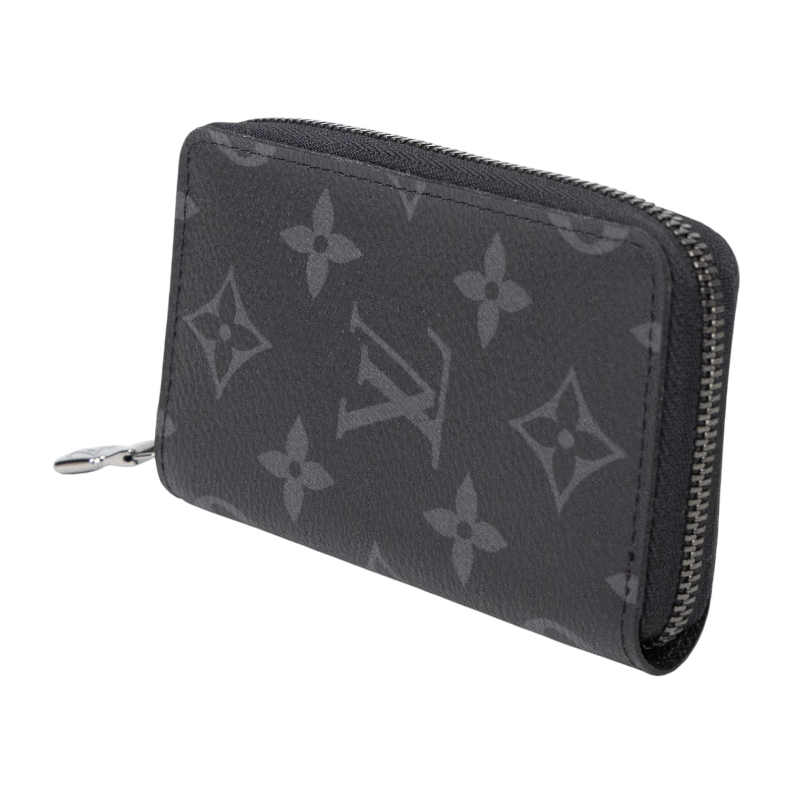 路易威登 LOUIS VUITTON Eclipse 錢包 卡夾 M81662 晶片款 黑原花拉鍊零錢卡包 原廠盒子/防塵袋/購買證明