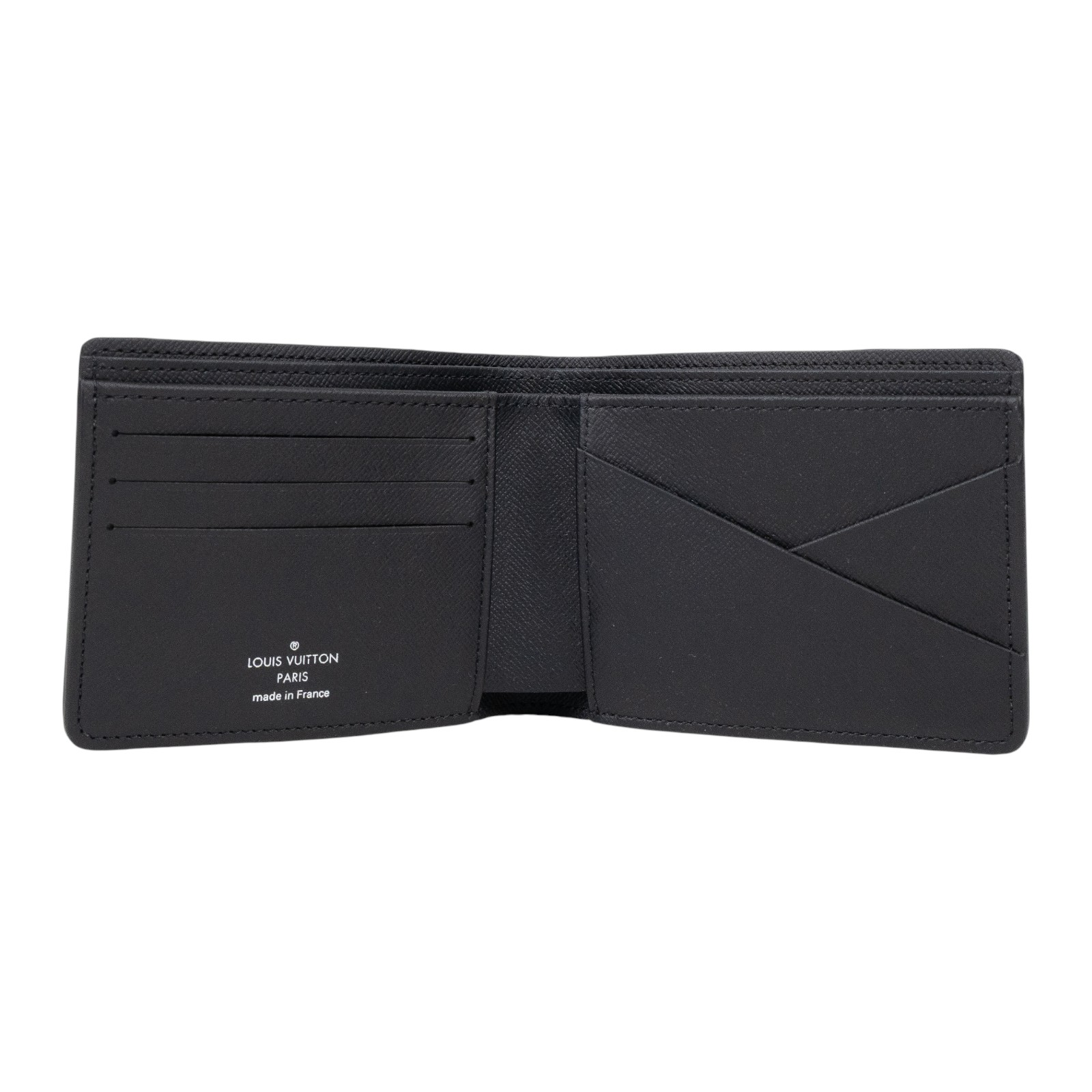 路易威登 LOUIS VUITTON Multiple Eclipse帆布 錢包 短夾 M61695 晶片款 黑原花二折短夾 原廠盒子/防塵袋/購買證明