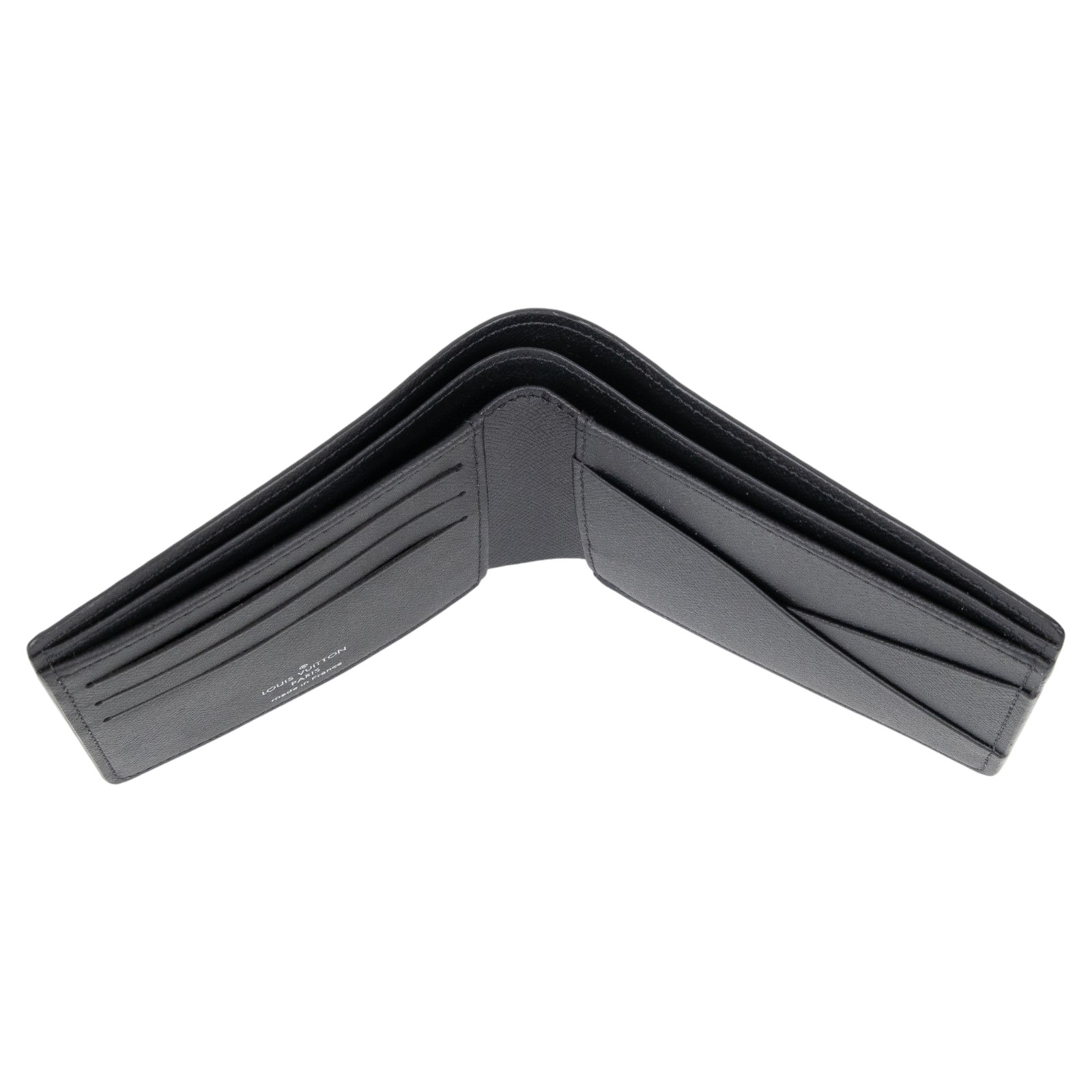 路易威登 LOUIS VUITTON Multiple Eclipse帆布 錢包 短夾 M61695 晶片款 黑原花二折短夾 原廠盒子/防塵袋/購買證明