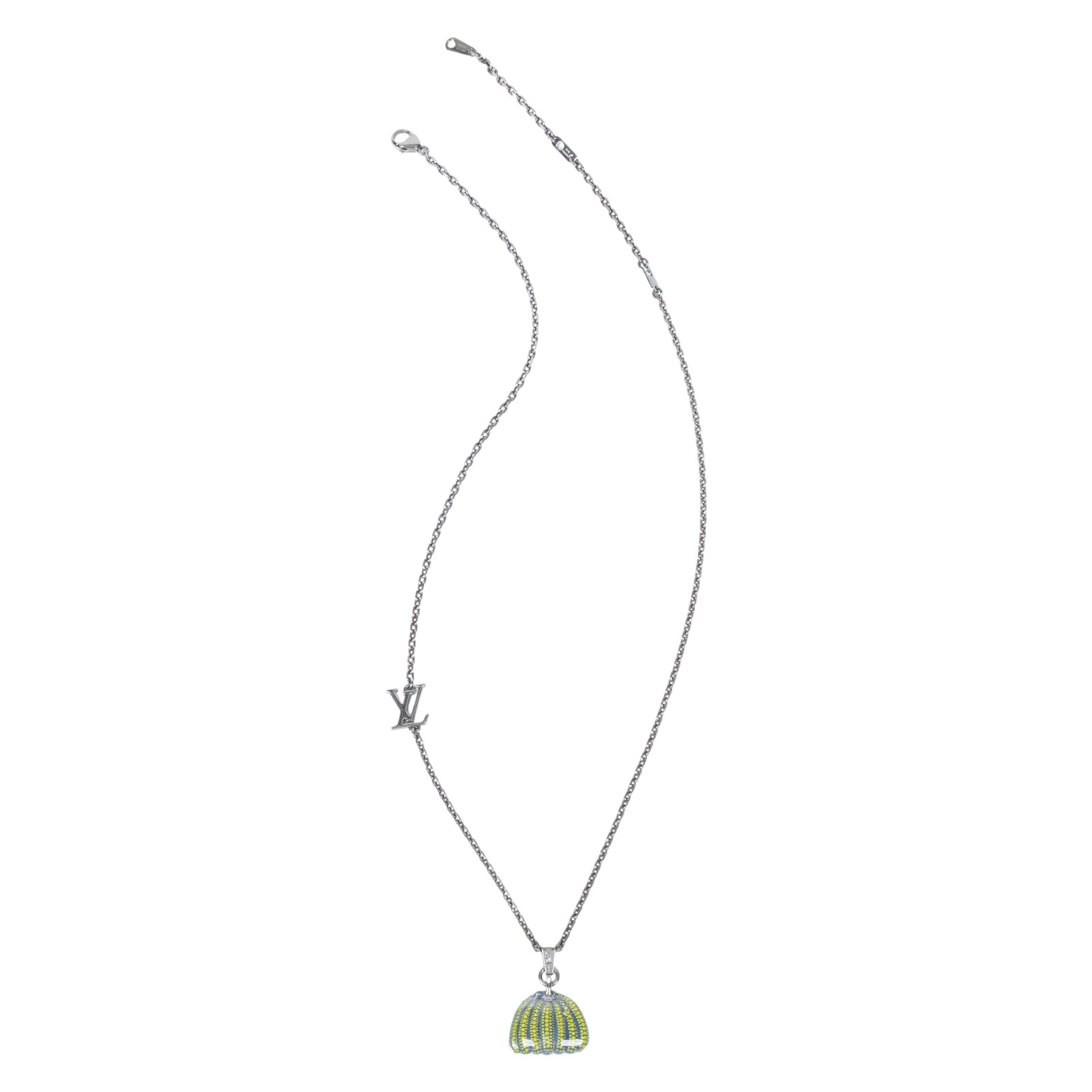 路易威登 LOUIS VUITTON LV x YK Pumpkin 草間彌生 項鍊 M01139 草間彌生藍黃南瓜項鍊 原廠盒子/防塵袋