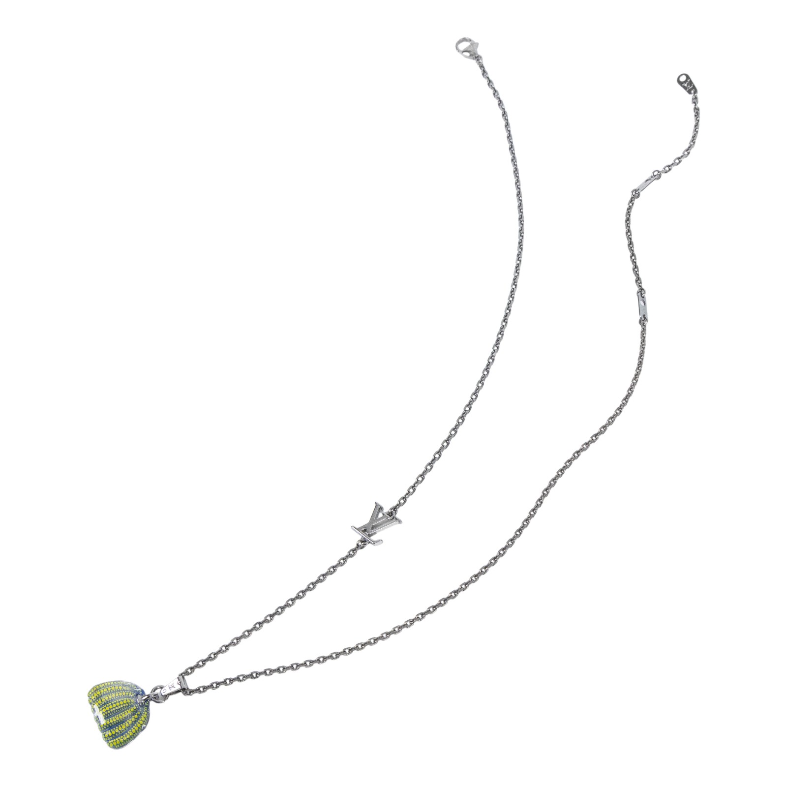 路易威登 LOUIS VUITTON LV x YK Pumpkin 草間彌生 項鍊 M01139 草間彌生藍黃南瓜項鍊 原廠盒子/防塵袋