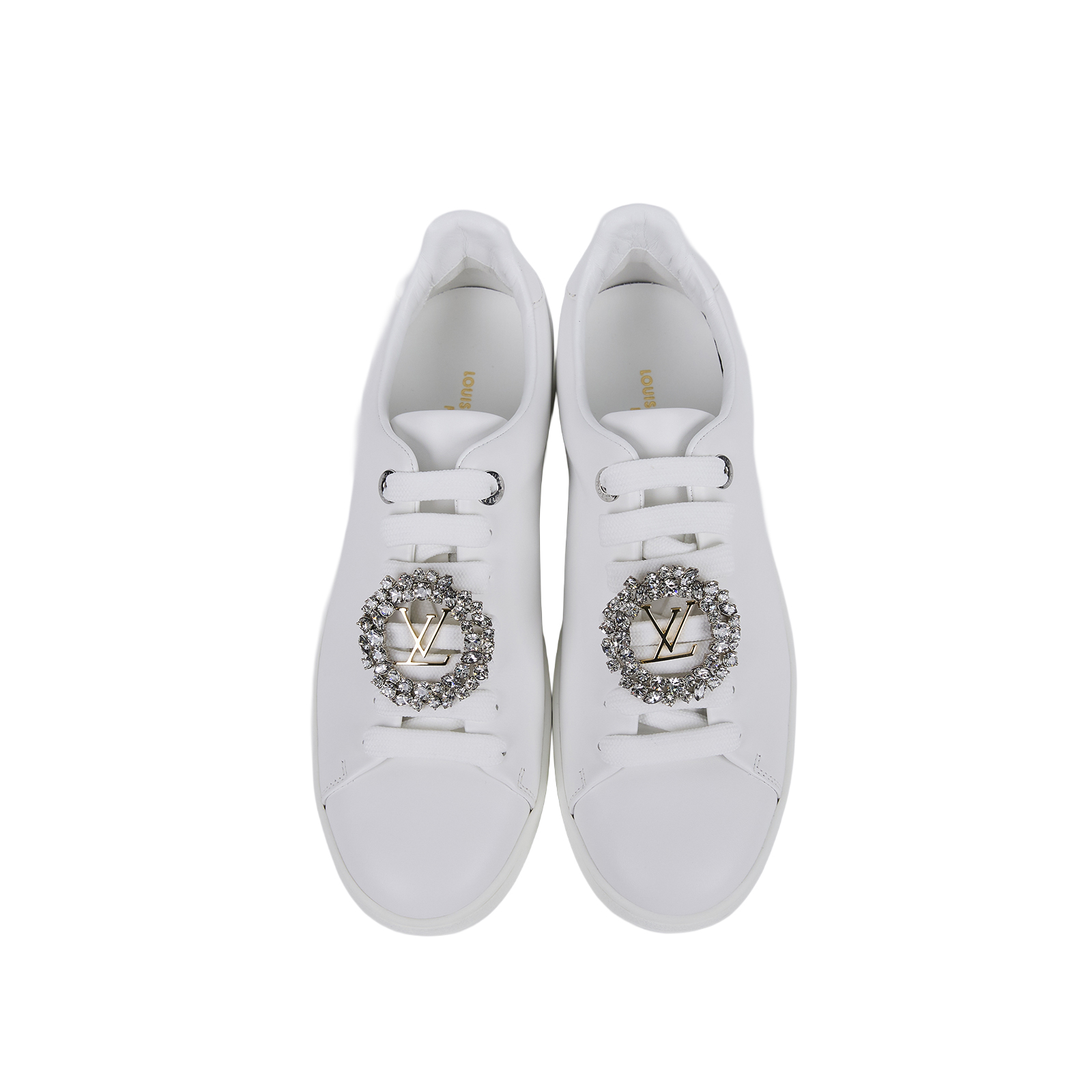 路易威登 LOUIS VUITTON 運動鞋 球鞋 平底鞋  圓形水鑽小白鞋 原廠盒子/防塵袋
