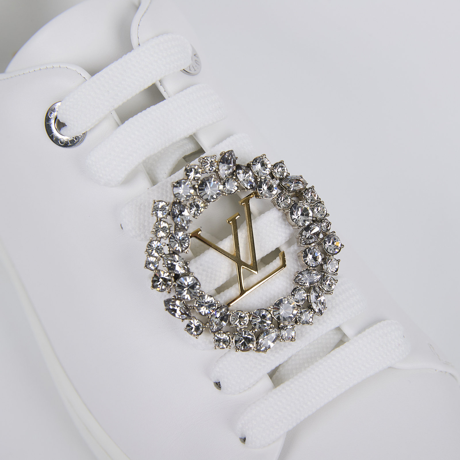 路易威登 LOUIS VUITTON 運動鞋 球鞋 平底鞋  圓形水鑽小白鞋 原廠盒子/防塵袋