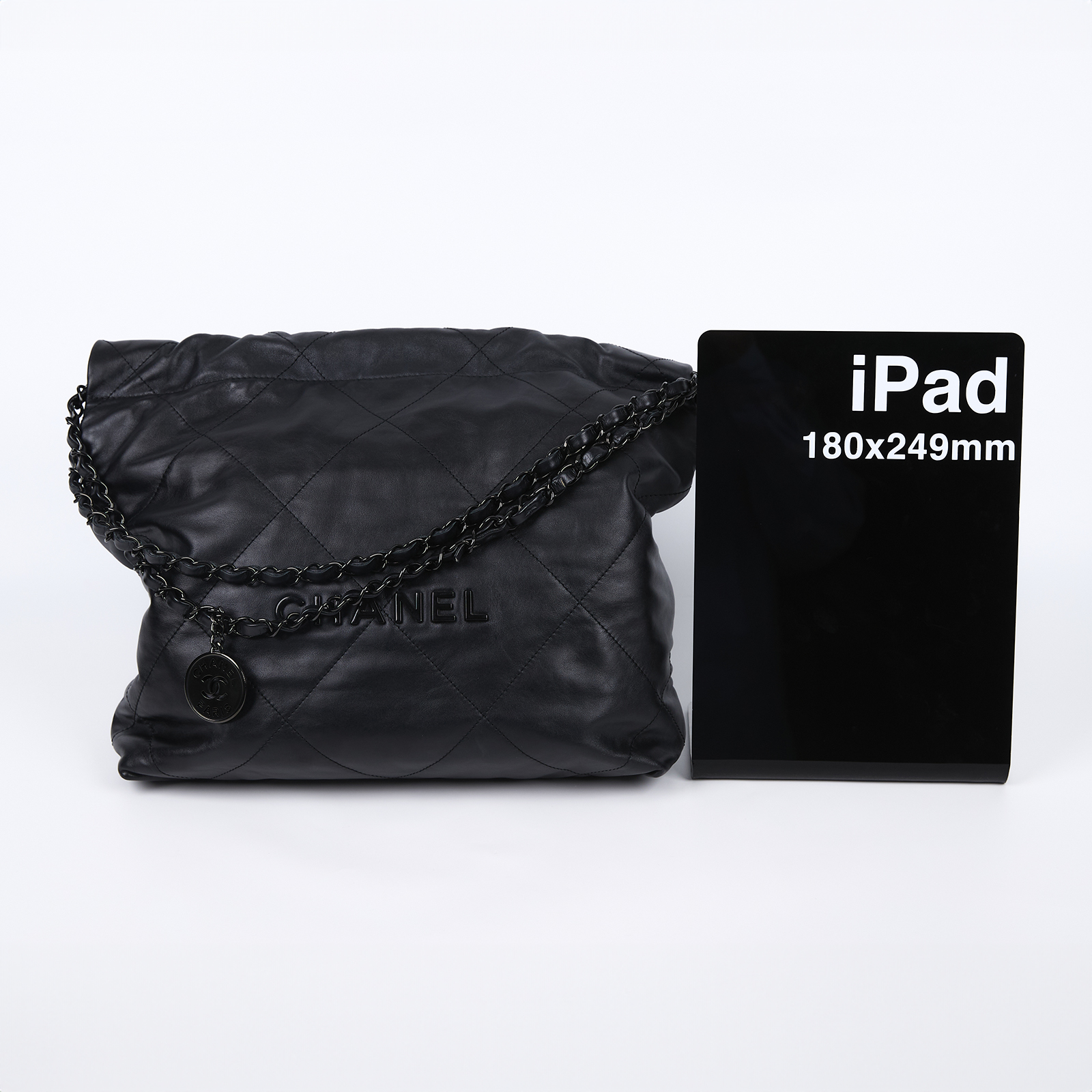 香奈兒 CHANEL 22 小型 束口包 AS3260 B09220 晶片款 黑SO BLACK 22包 小號 原廠盒子/防塵袋/購買證明/內袋