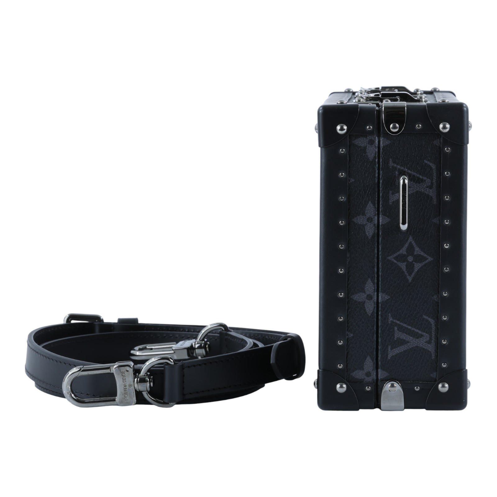 路易威登 LOUIS VUITTON Clutch Box 斜背 硬殼包 硬盒箱 Monogram Eclipse M20251 晶片款  原廠盒子/防塵袋