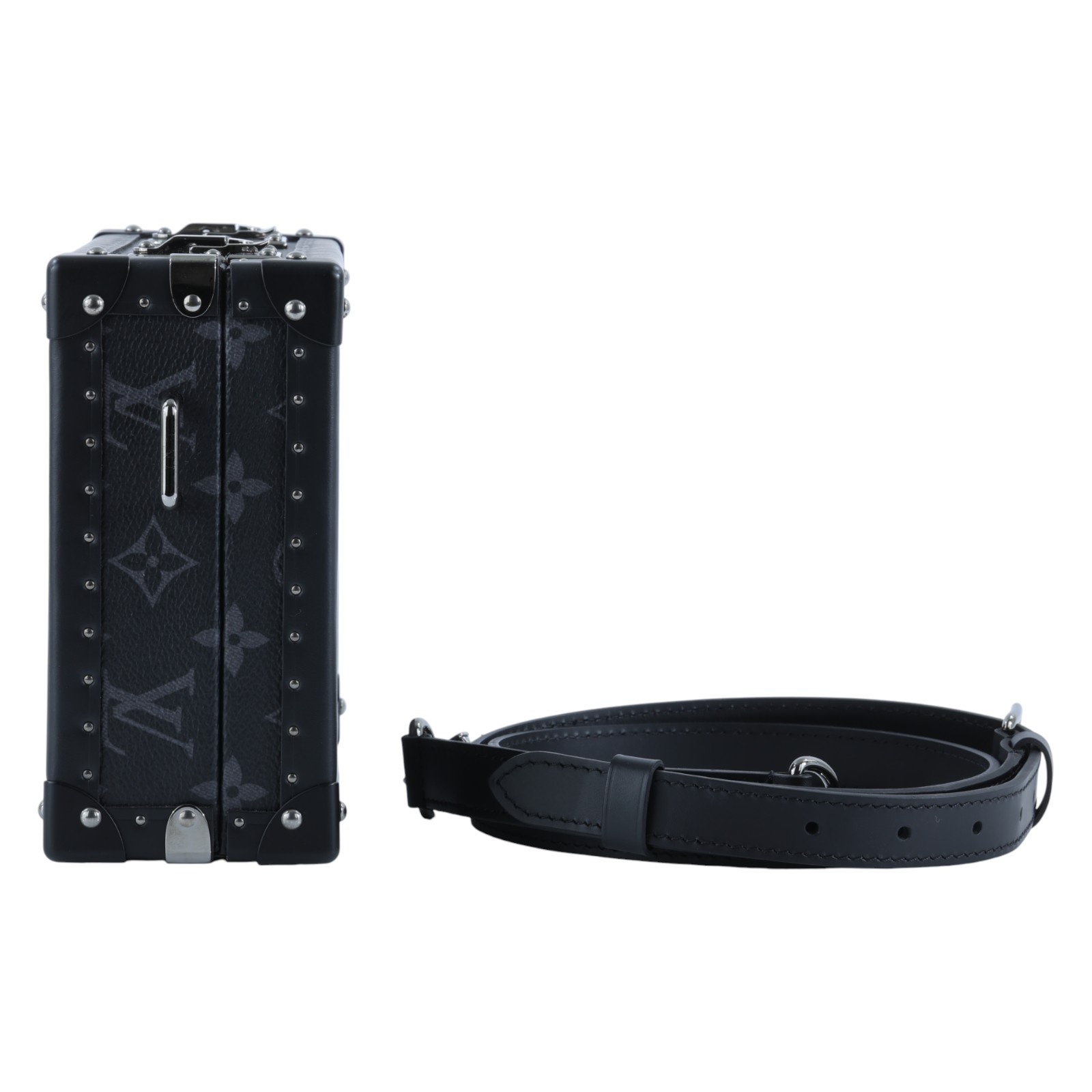 路易威登 LOUIS VUITTON Clutch Box 斜背 硬殼包 硬盒箱 Monogram Eclipse M20251 晶片款  原廠盒子/防塵袋