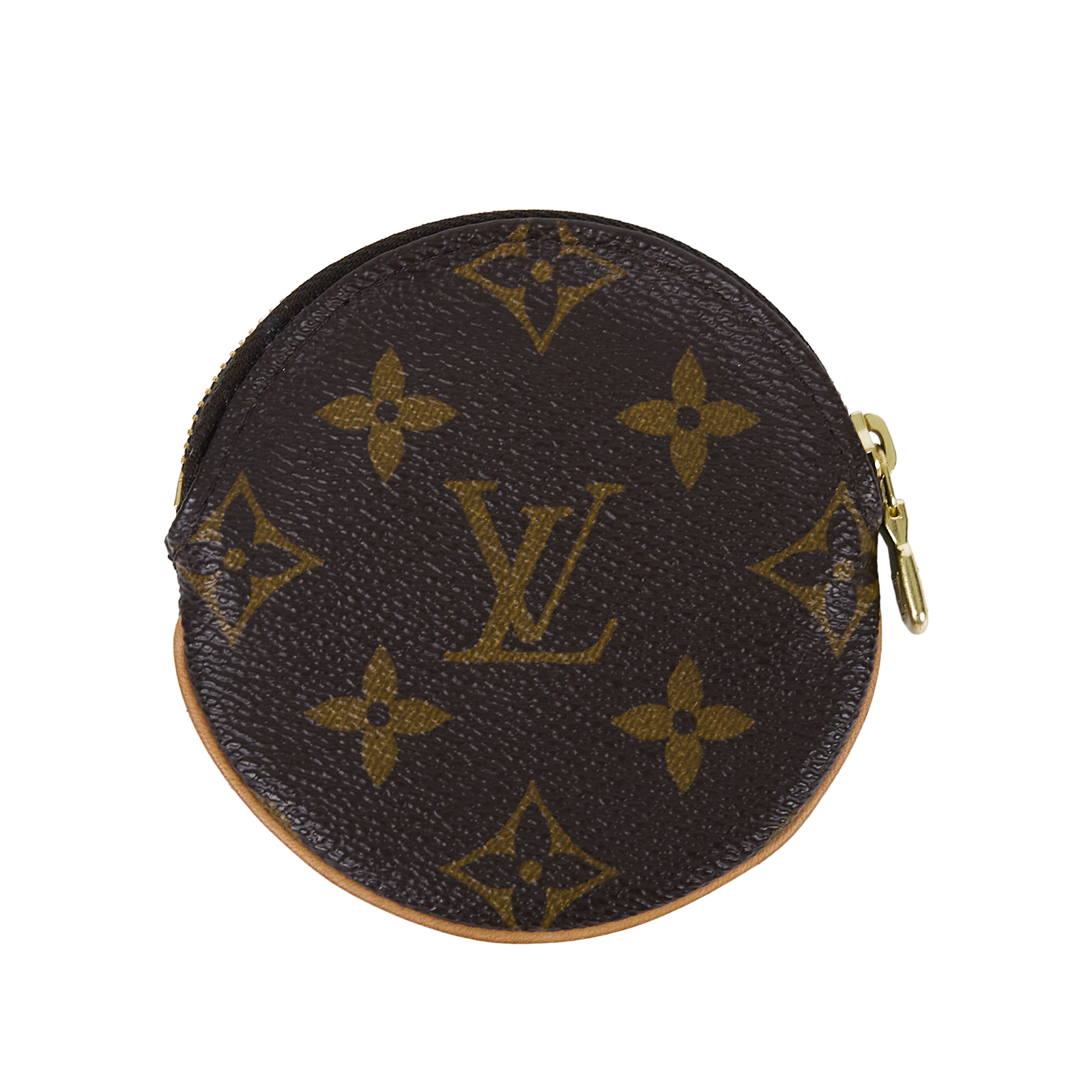 路易威登 LOUIS VUITTON 圓形零錢包 經典帆布 M61926 原花圓形零錢包 防塵袋