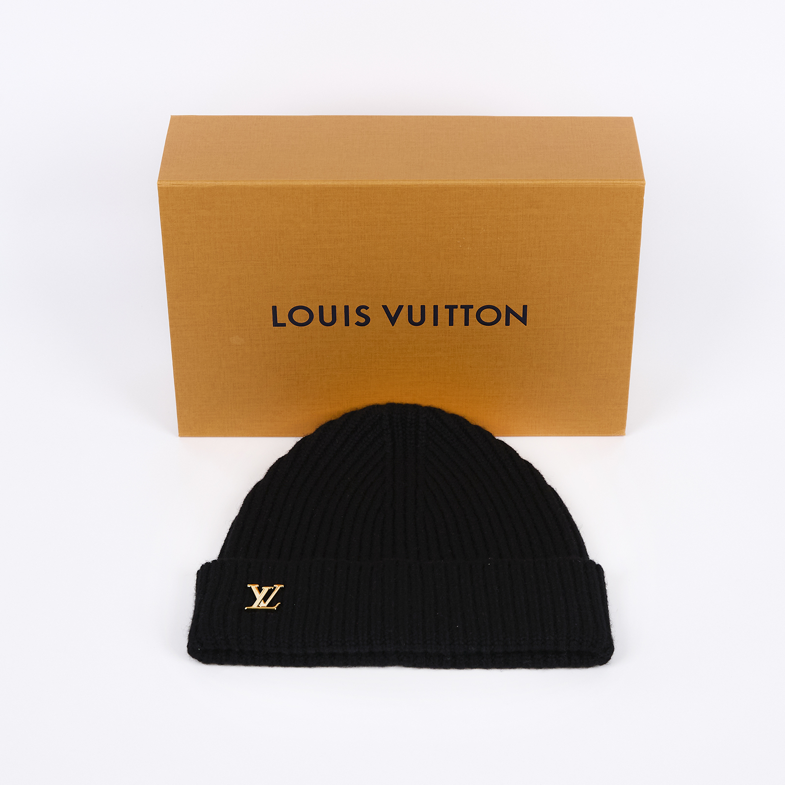 路易威登 LOUIS VUITTON LV Spark 毛帽 黑色 M77877 黑 Spark 毛帽 原廠盒子