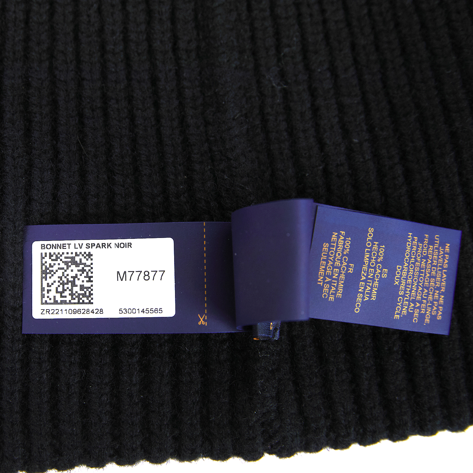 路易威登 LOUIS VUITTON LV Spark 毛帽 黑色 M77877 黑 Spark 毛帽 原廠盒子