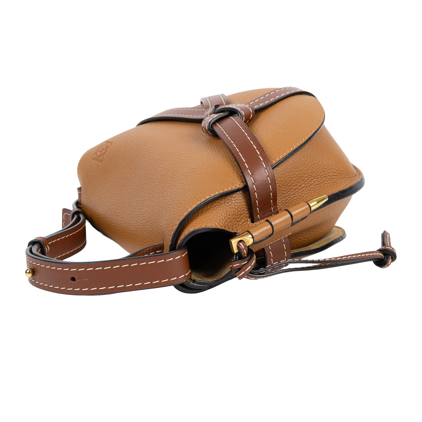 羅意威 LOEWE Small Gate bag 小型 小牛皮 肩背包 321.12.T20 焦糖GATE SMALL 防塵袋