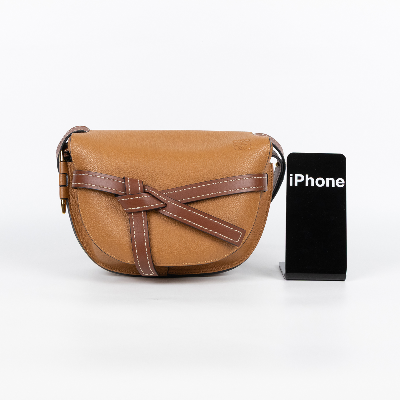 羅意威 LOEWE Small Gate bag 小型 小牛皮 肩背包 321.12.T20 焦糖GATE SMALL 防塵袋