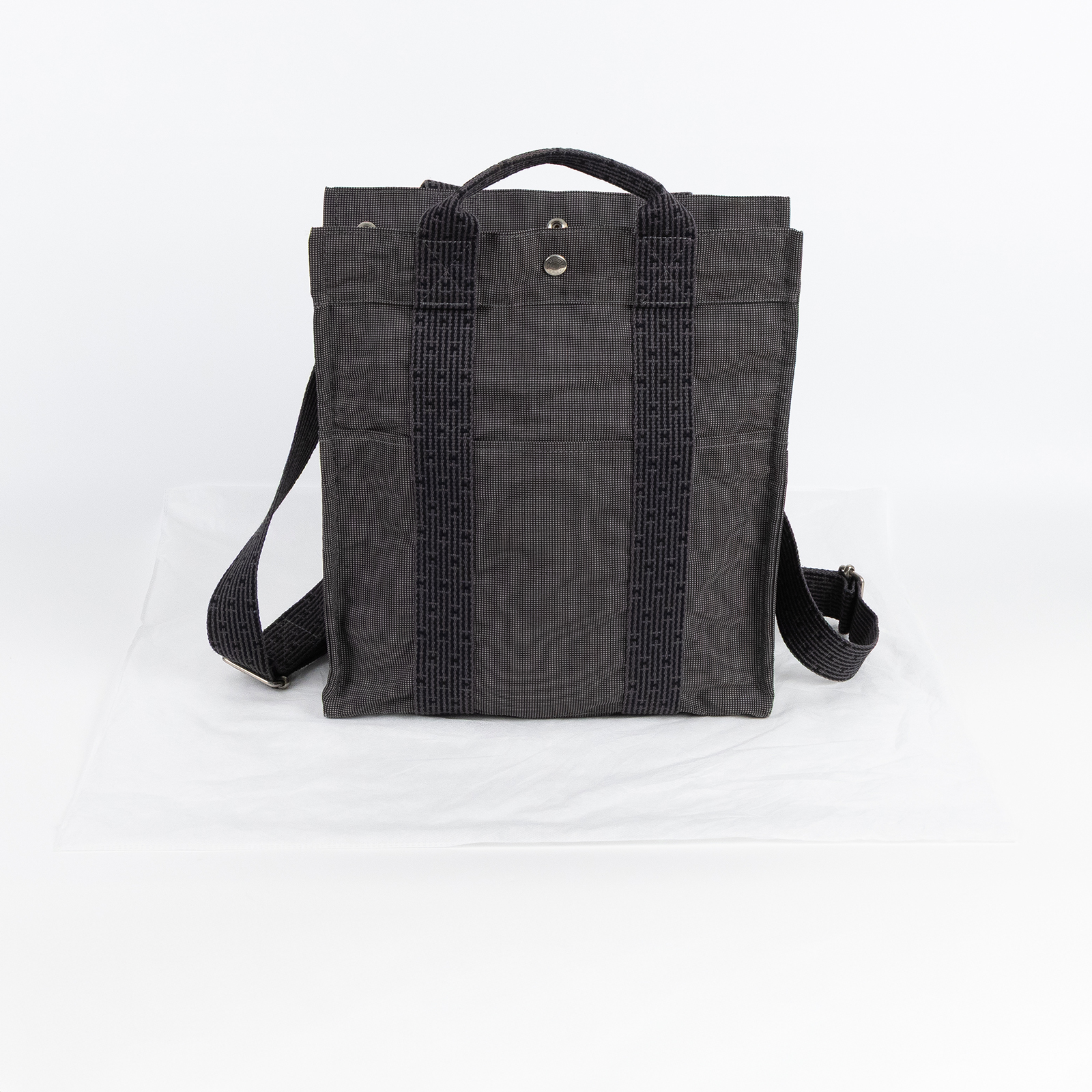 愛馬仕 Hermes Herline MM 後背包 HERLMMB  灰帆布後背包 無附屬品