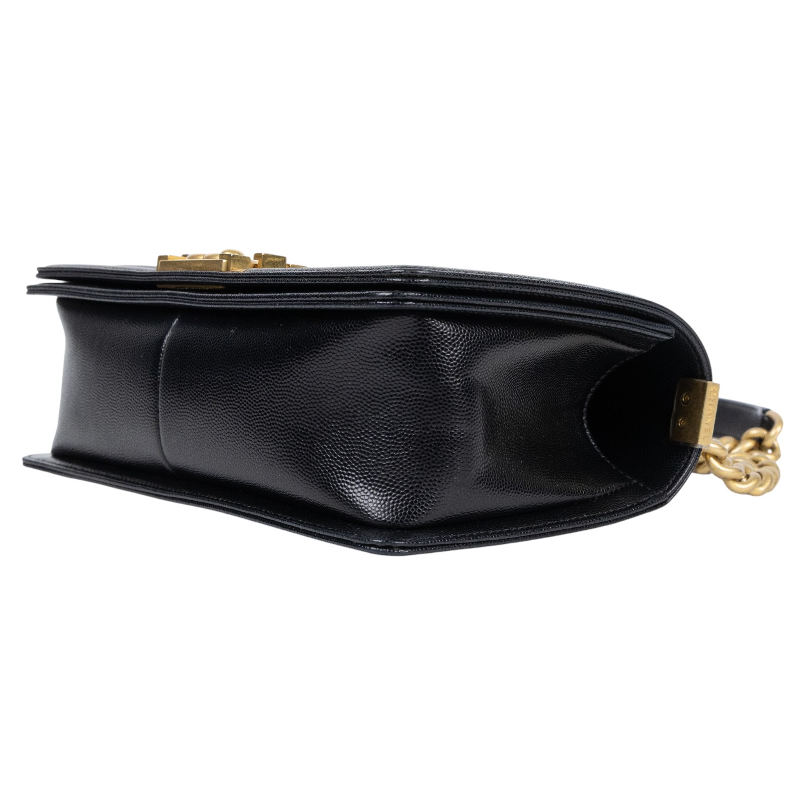 香奈兒 CHANEL Boy 25 口蓋包 A67086 晶片款 黑荔枝金扣BOY25 原廠盒子防塵袋