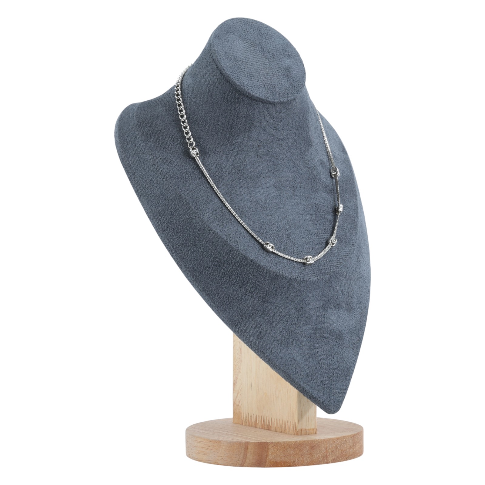 香奈兒 CHANEL CC LOGO choker 項鍊 ABE255 B18058ABE255/A24B 銀色7P LOGO項鍊 原廠盒子/購買證明影本