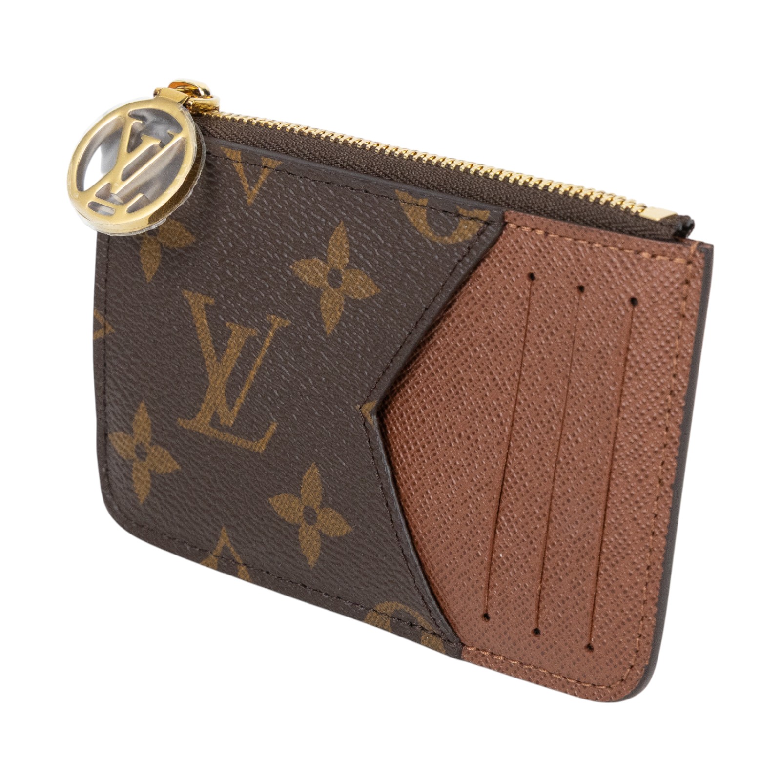 路易威登 LOUIS VUITTON Romy 名片夾 經典帆布 棕色 M81880 晶片款 棕色Romy 名片夾 原廠盒子/防塵袋/購買證明