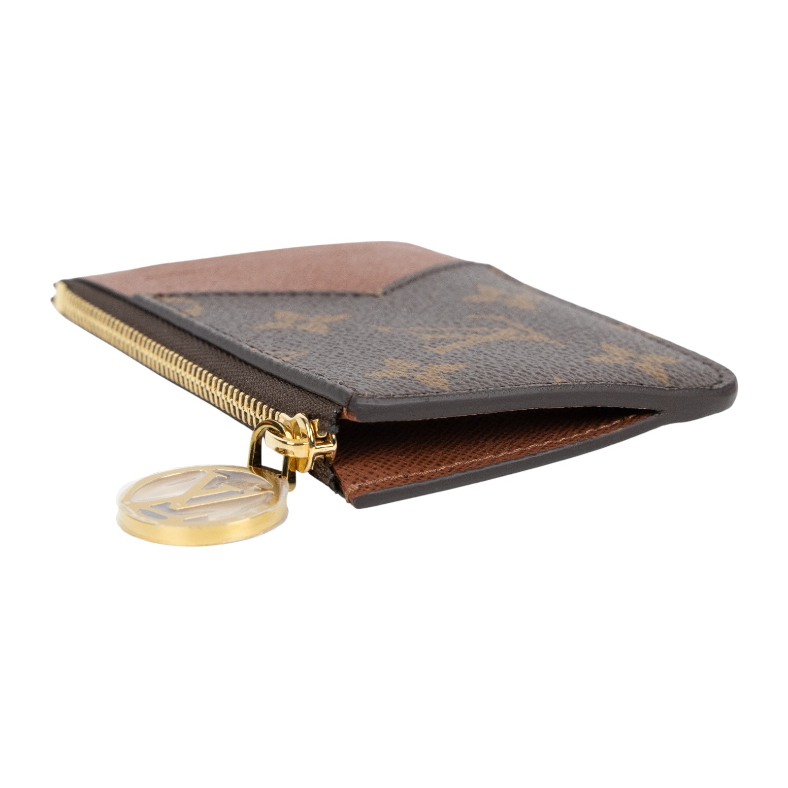 路易威登 LOUIS VUITTON Romy 名片夾 經典帆布 棕色 M81880 晶片款 棕色Romy 名片夾 原廠盒子/防塵袋/購買證明