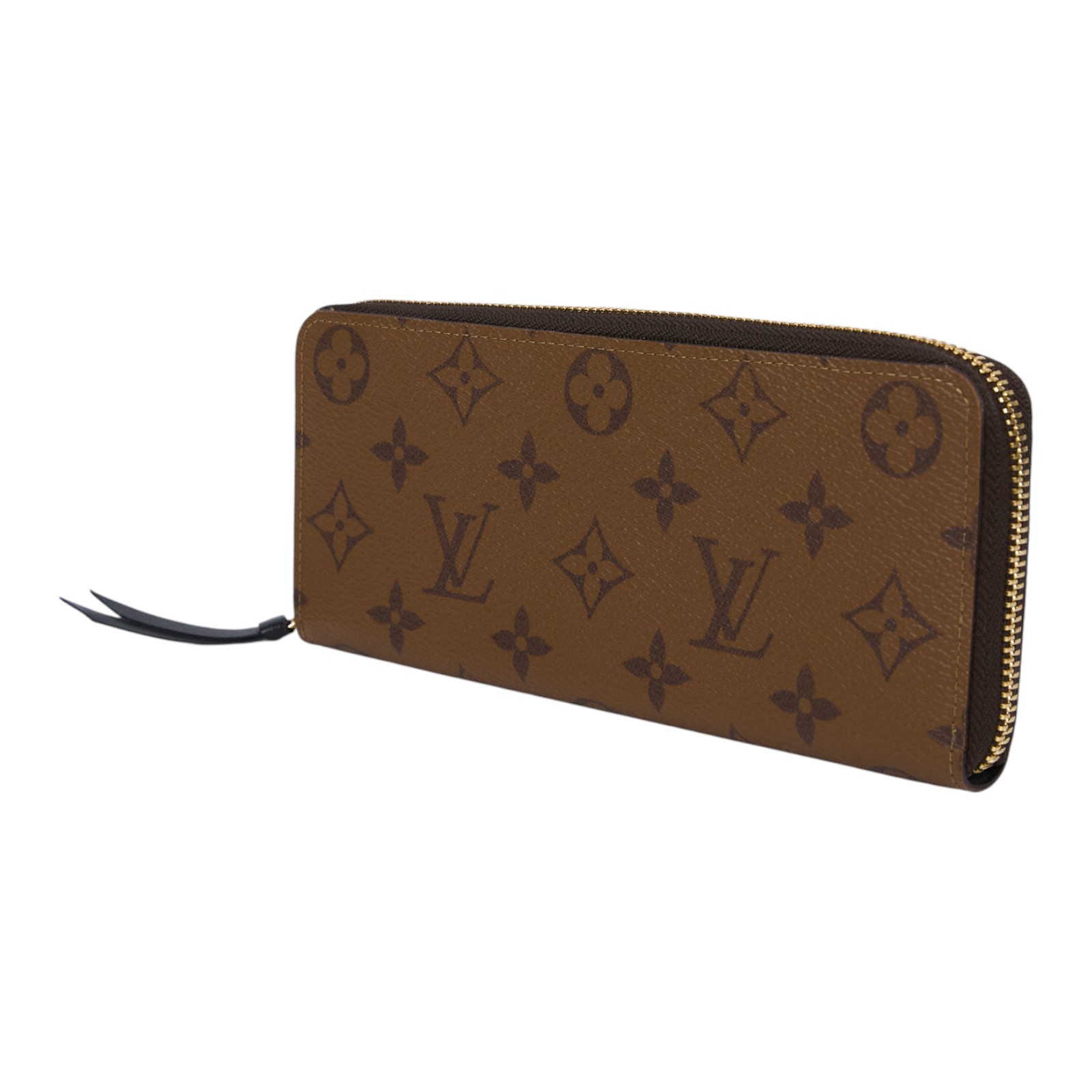 路易威登 LOUIS VUITTON Clémence 錢包 拉鍊 長夾 Monogram Reverse塗層帆布 M82336 晶片款  無附屬品