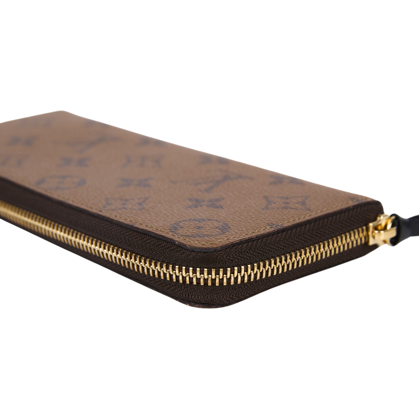 路易威登 LOUIS VUITTON Clémence 錢包 拉鍊 長夾 Monogram Reverse塗層帆布 M82336 晶片款  無附屬品