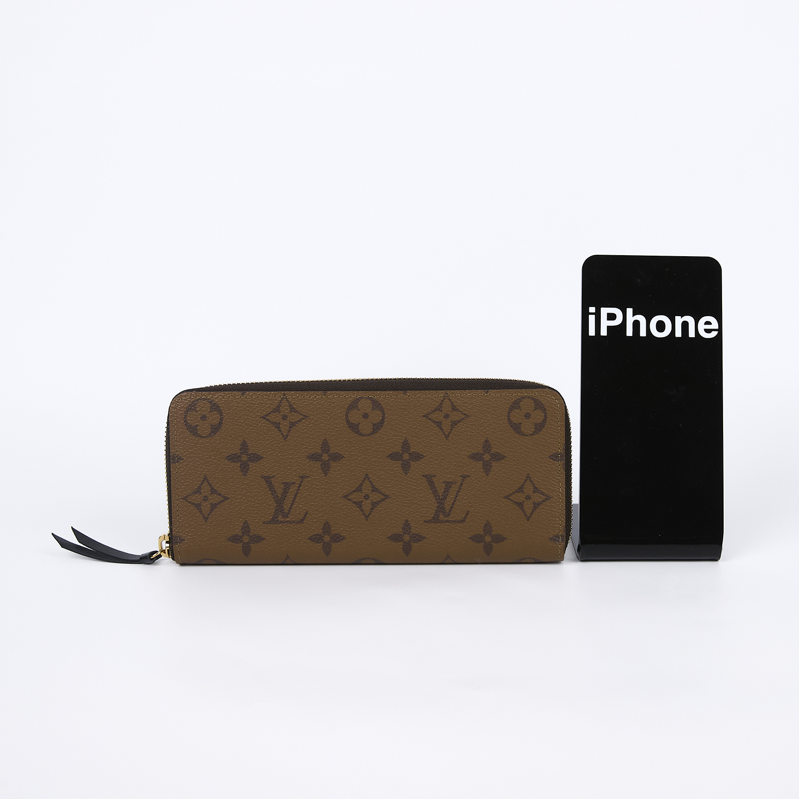 路易威登 LOUIS VUITTON Clémence 錢包 拉鍊 長夾 Monogram Reverse塗層帆布 M82336 晶片款  無附屬品