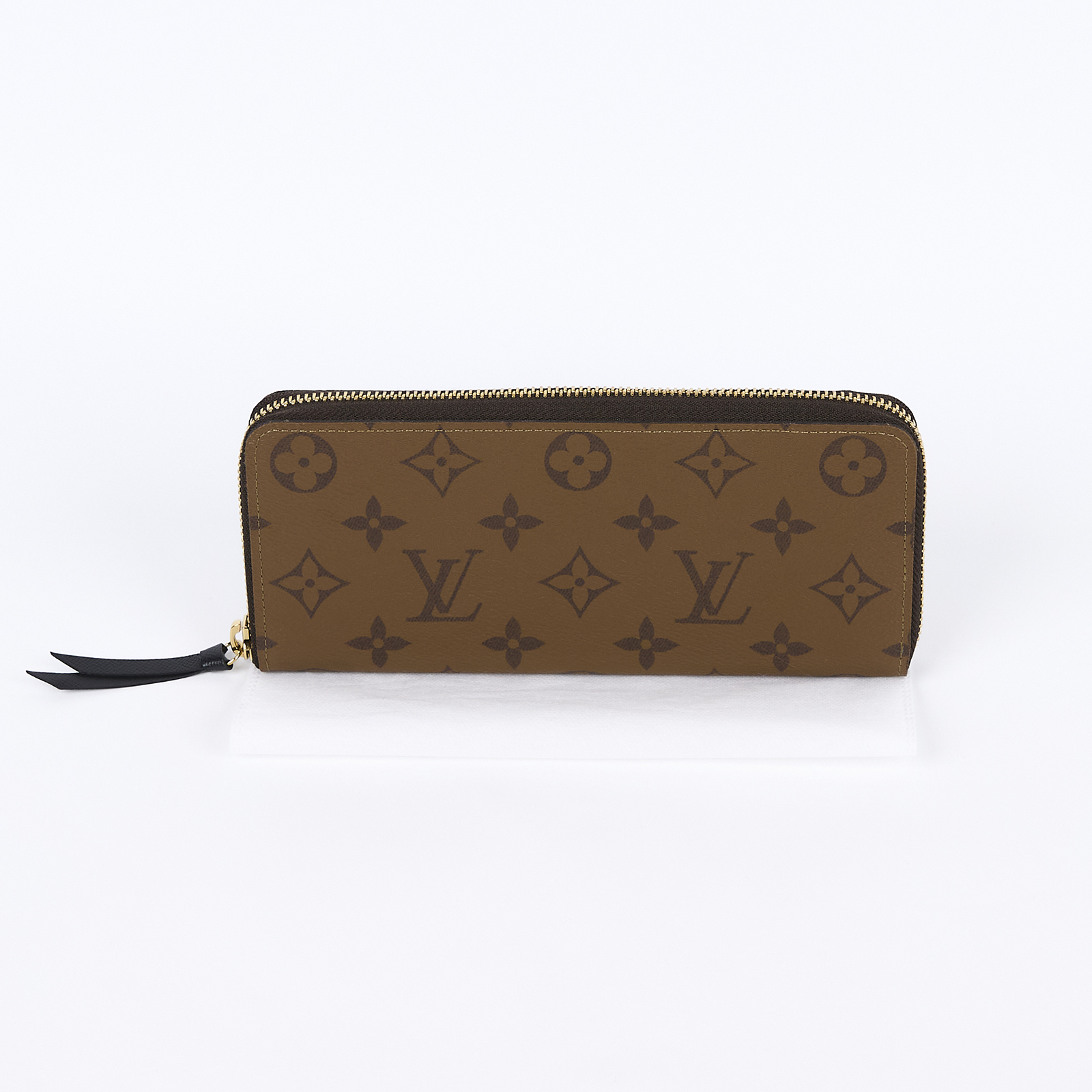 路易威登 LOUIS VUITTON Clémence 錢包 拉鍊 長夾 Monogram Reverse塗層帆布 M82336 晶片款  無附屬品