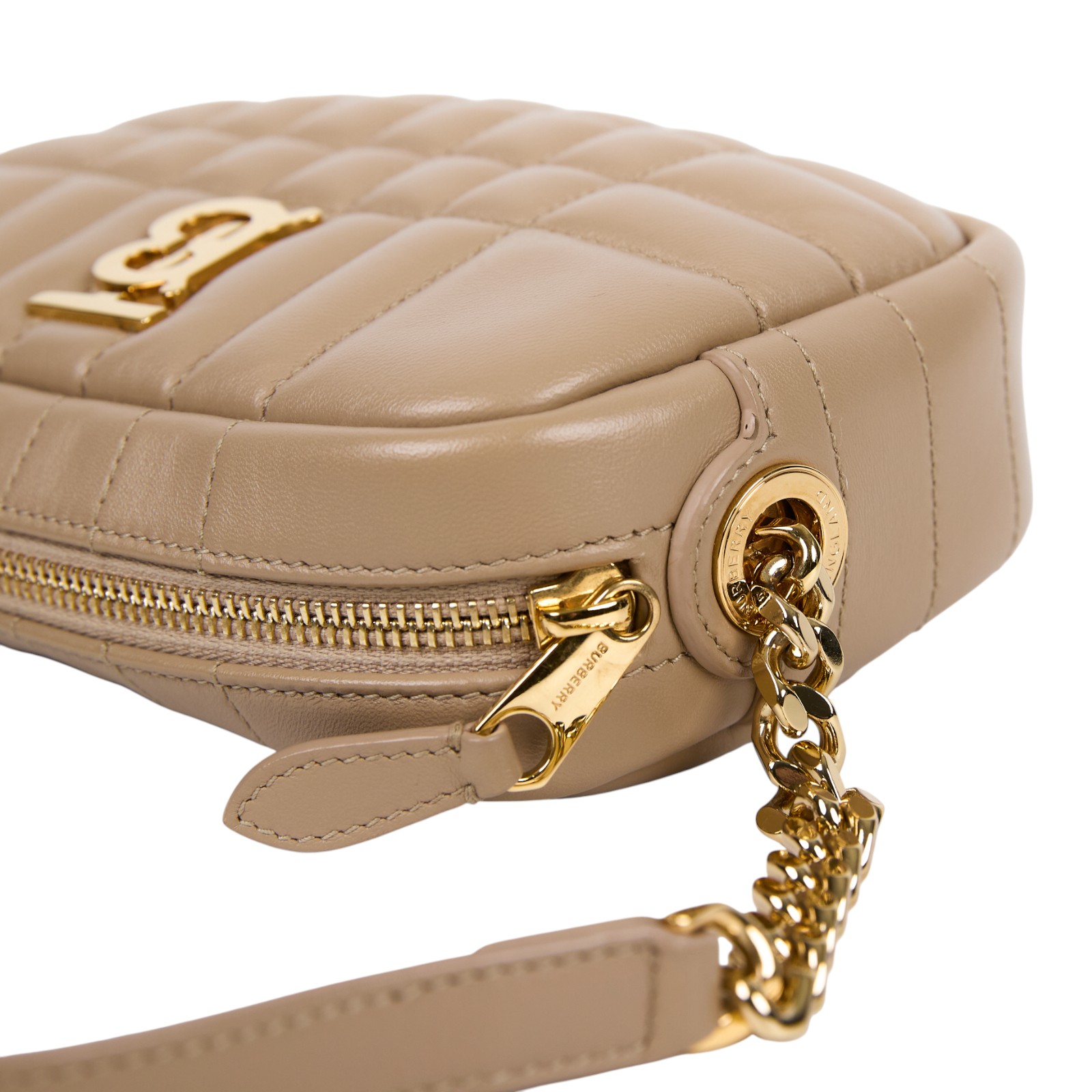 博柏利 BURBERRY 菱格絎縫  肩背包 斜背包 8063025 膚MINI LOLA相機包 防塵袋