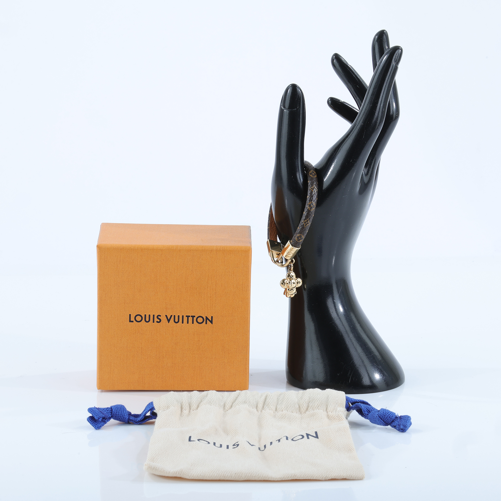 路易威登 LOUIS VUITTON 老花 Vivienne 手環 M6773F 原花Vivienne手環 原廠盒子/防塵袋