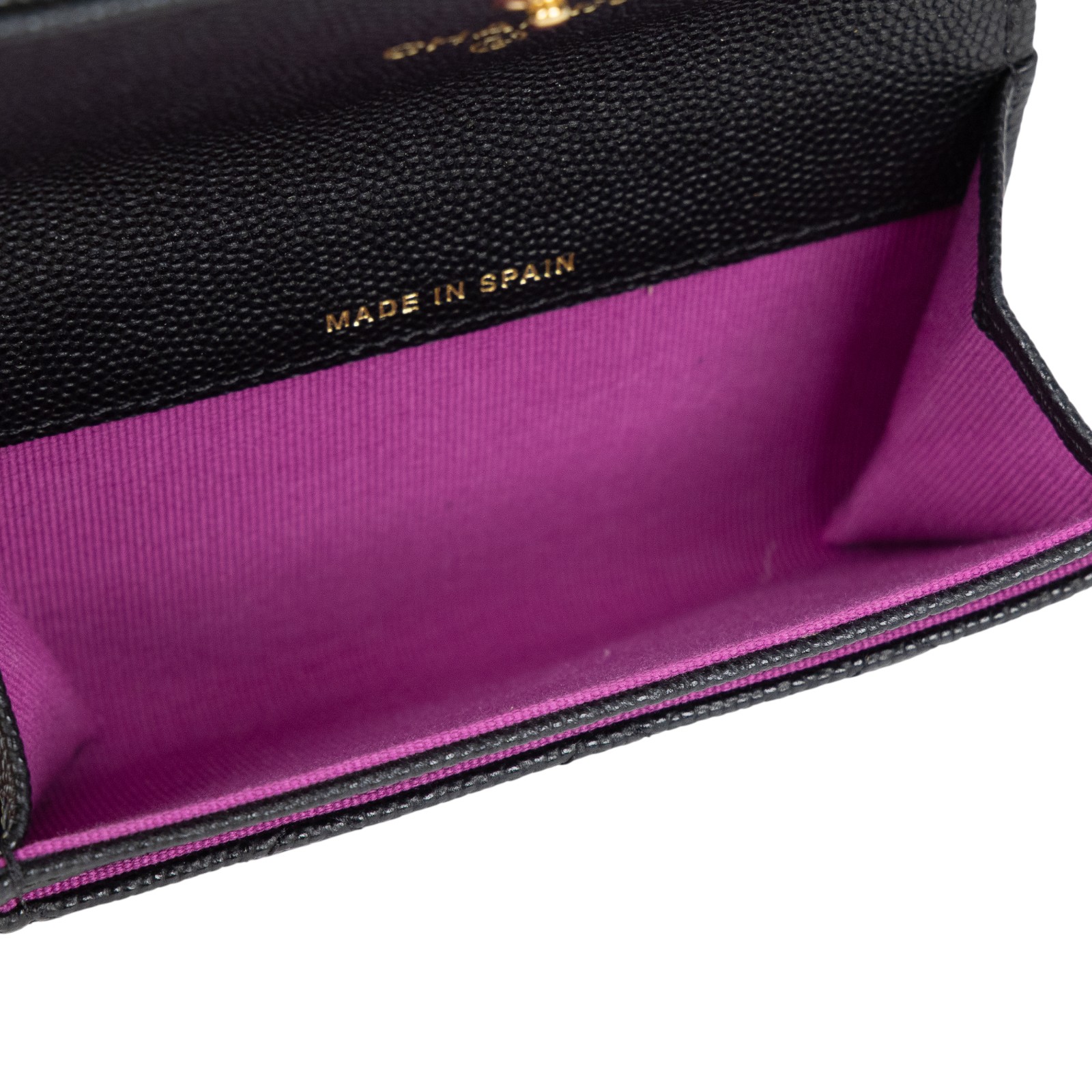 香奈兒 CHANEL 菱格 口蓋 卡夾 AP3523 晶片款 黑荔枝金雙C卡包 原廠盒子/防塵袋