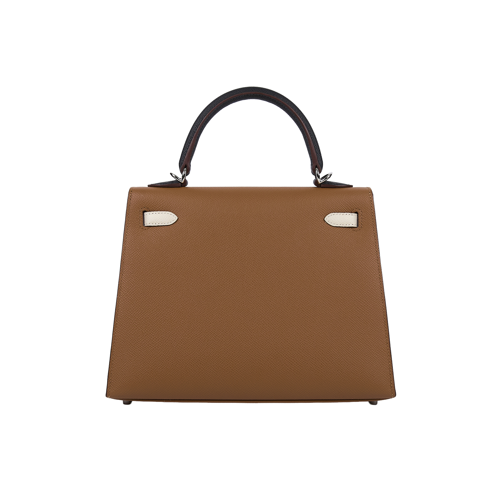 愛馬仕 Hermes Kelly Bag 凱莉包 25 KL25 B刻 金棕銀扣拚色KELLY 25 B刻 防塵袋/鎖組/背帶