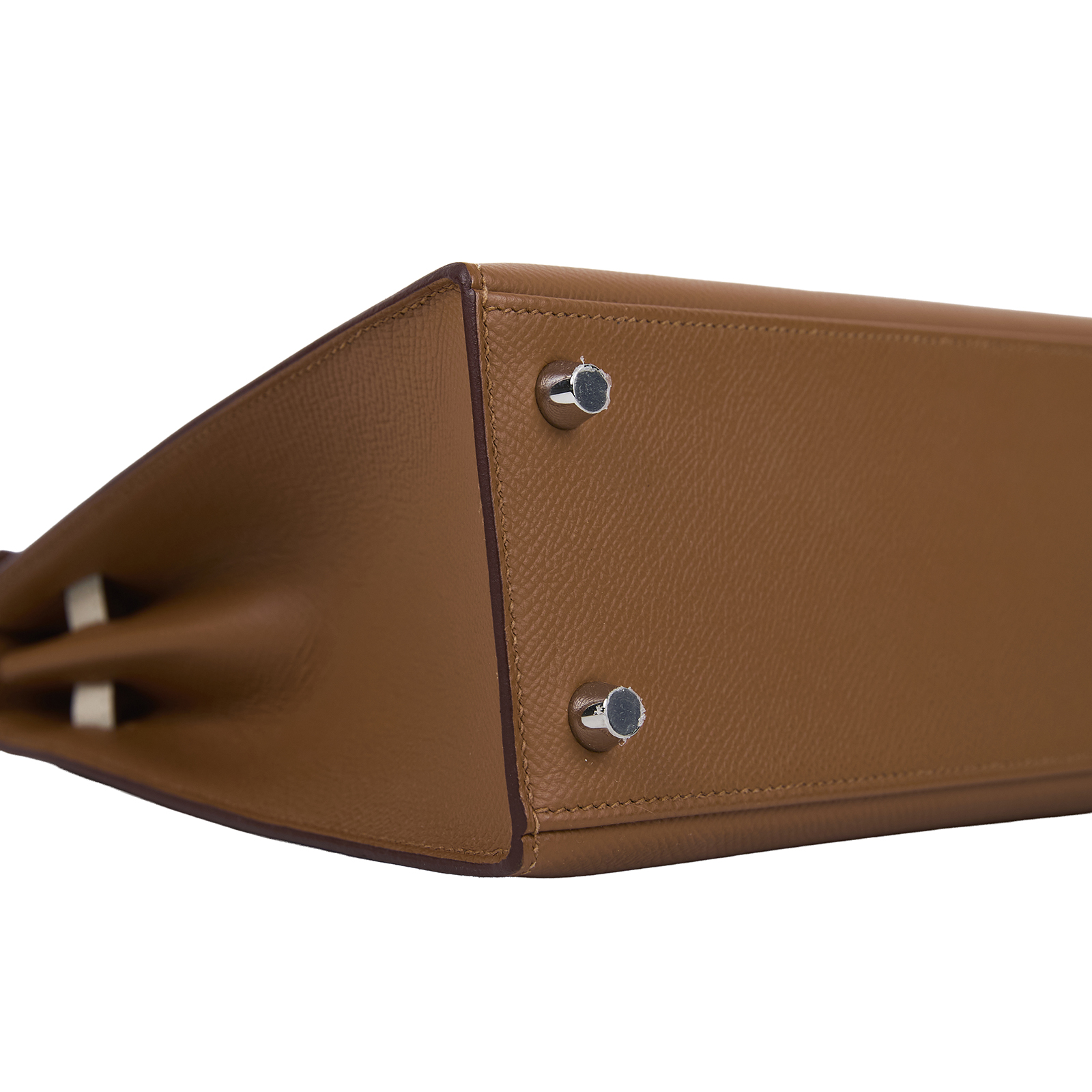 愛馬仕 Hermes Kelly Bag 凱莉包 25 KL25 B刻 金棕銀扣拚色KELLY 25 B刻 防塵袋/鎖組/背帶