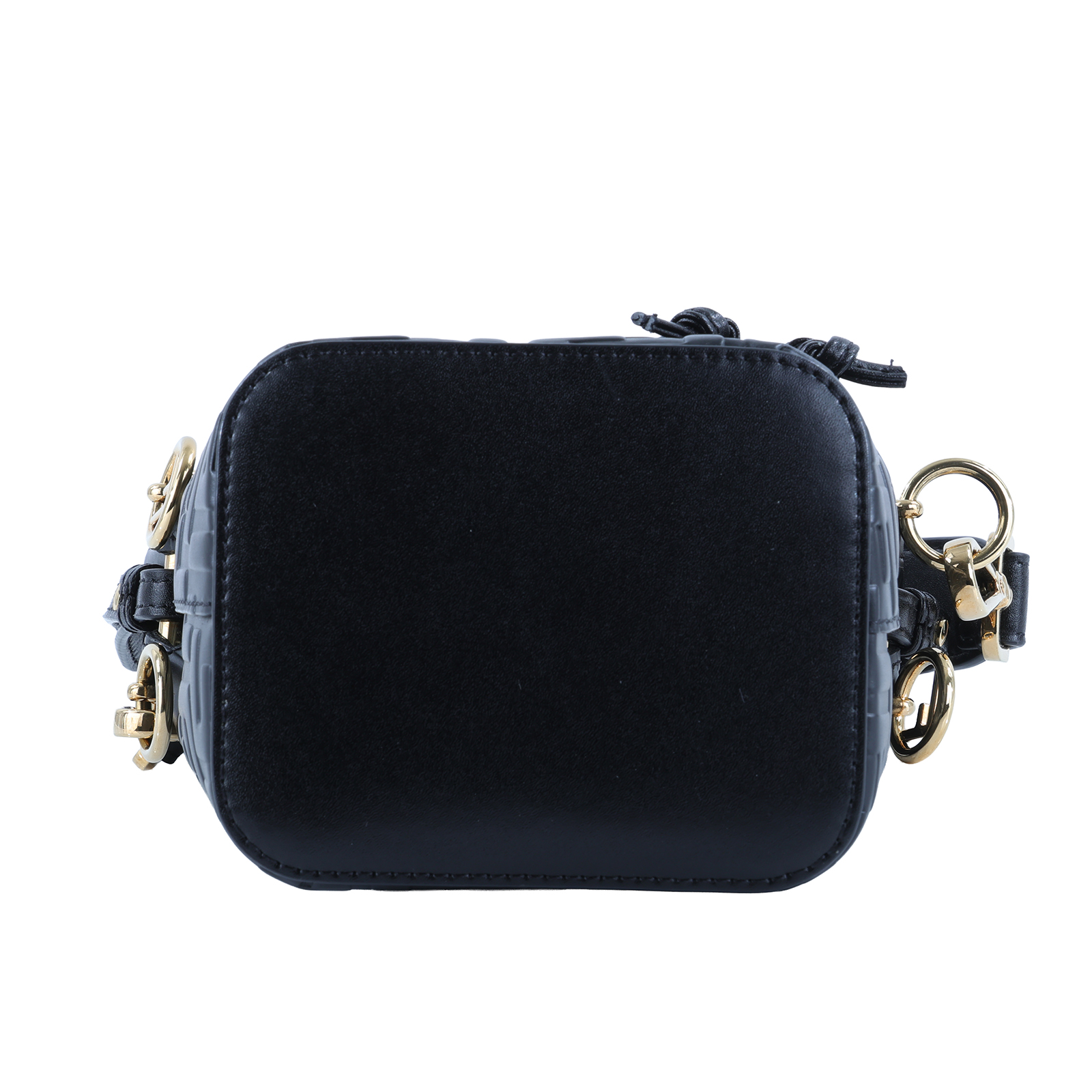 芬迪 FENDI Mon Tresor 皮革 迷你 手袋 8BS010A3ZG 黑FF水桶包MINI 防塵袋