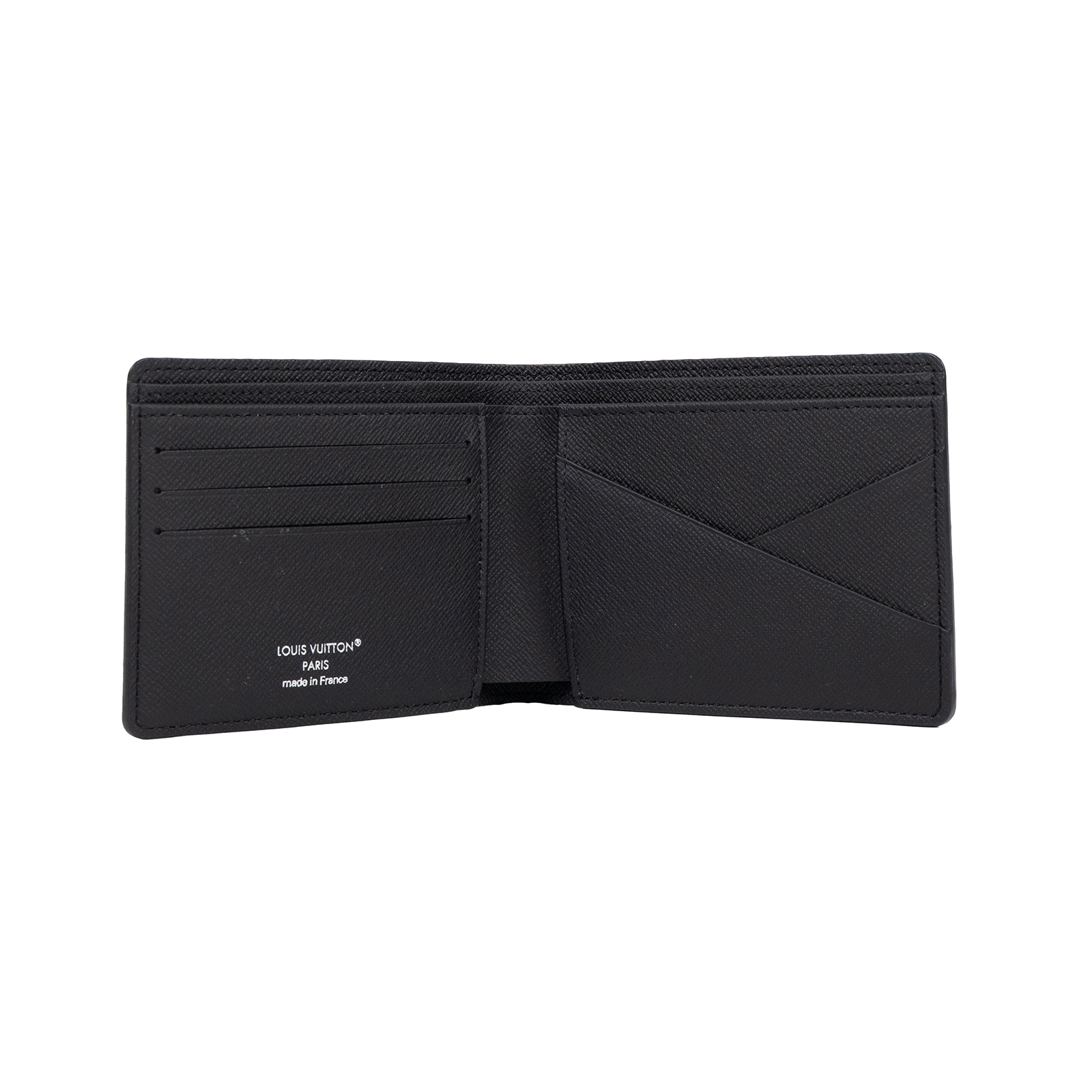 路易威登 LOUIS VUITTON Multiple Eclipse帆布 錢包 短夾 M61695 晶片款 黑原花二折短夾 防塵袋/原廠盒子