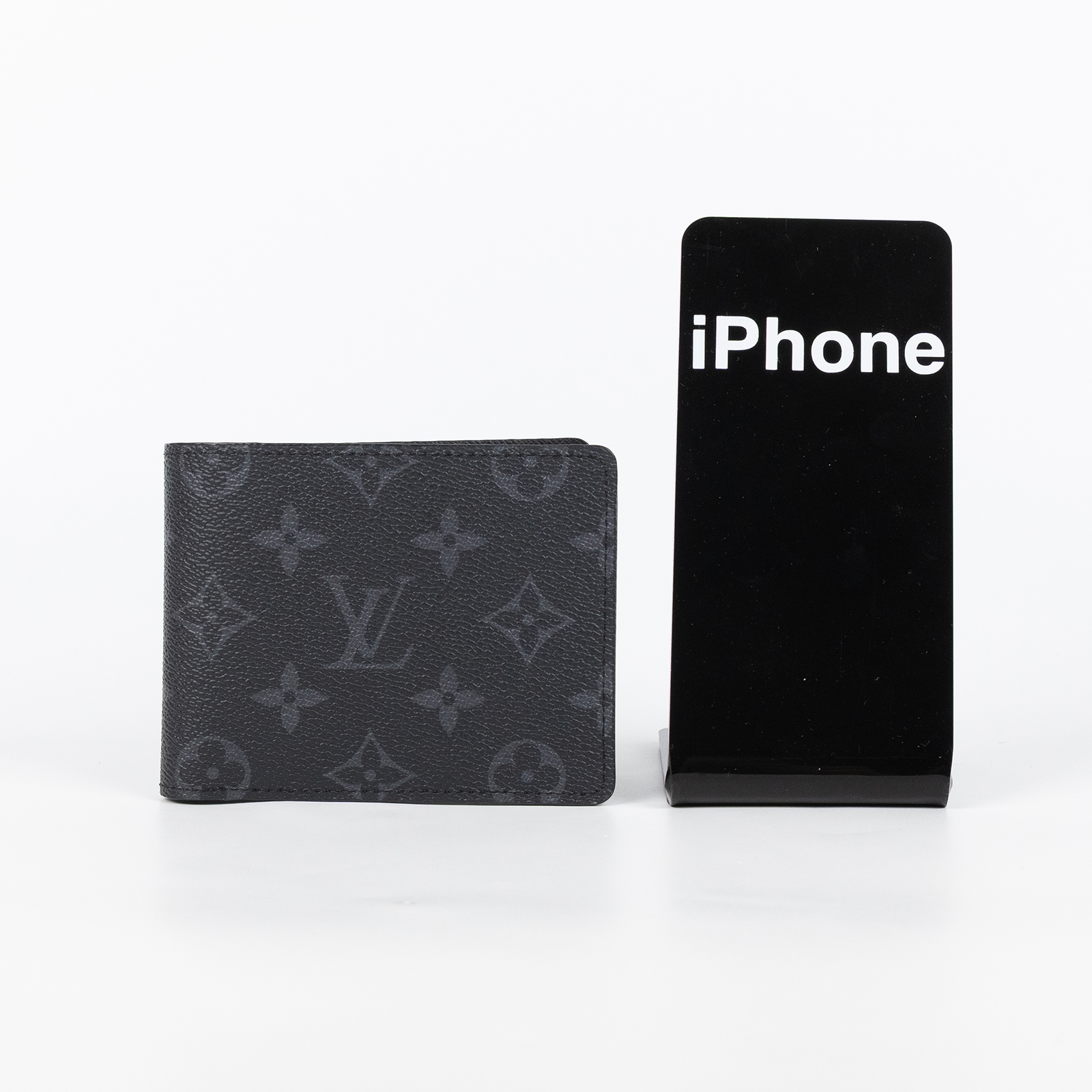 路易威登 LOUIS VUITTON Multiple Eclipse帆布 錢包 短夾 M61695 晶片款 黑原花二折短夾 防塵袋/原廠盒子