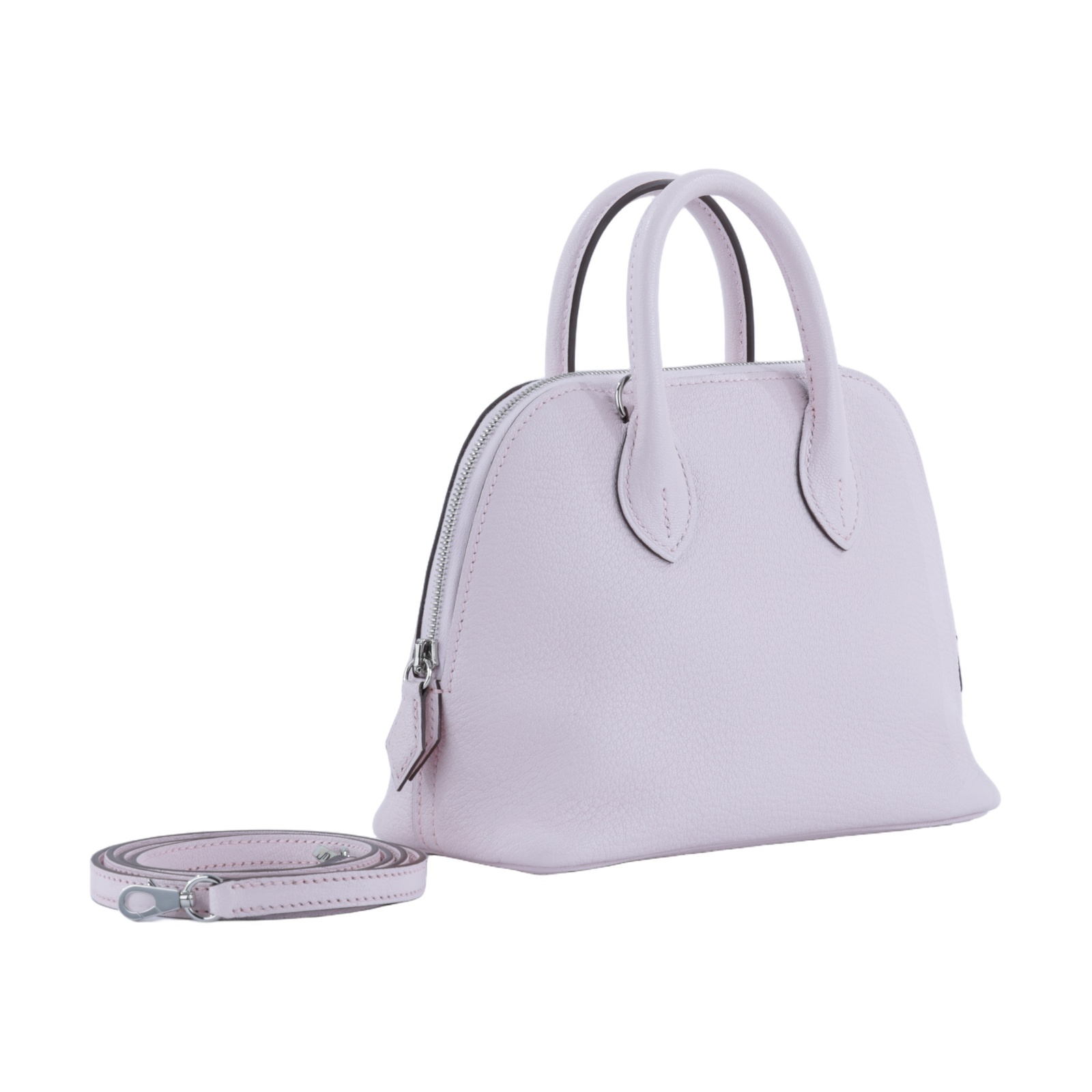 愛馬仕 Hermes Bolide Bag 1923 柏莉包 mini 銀色五金 戀愛粉色 H073444CKM7 /  原廠盒子/防塵袋/背帶