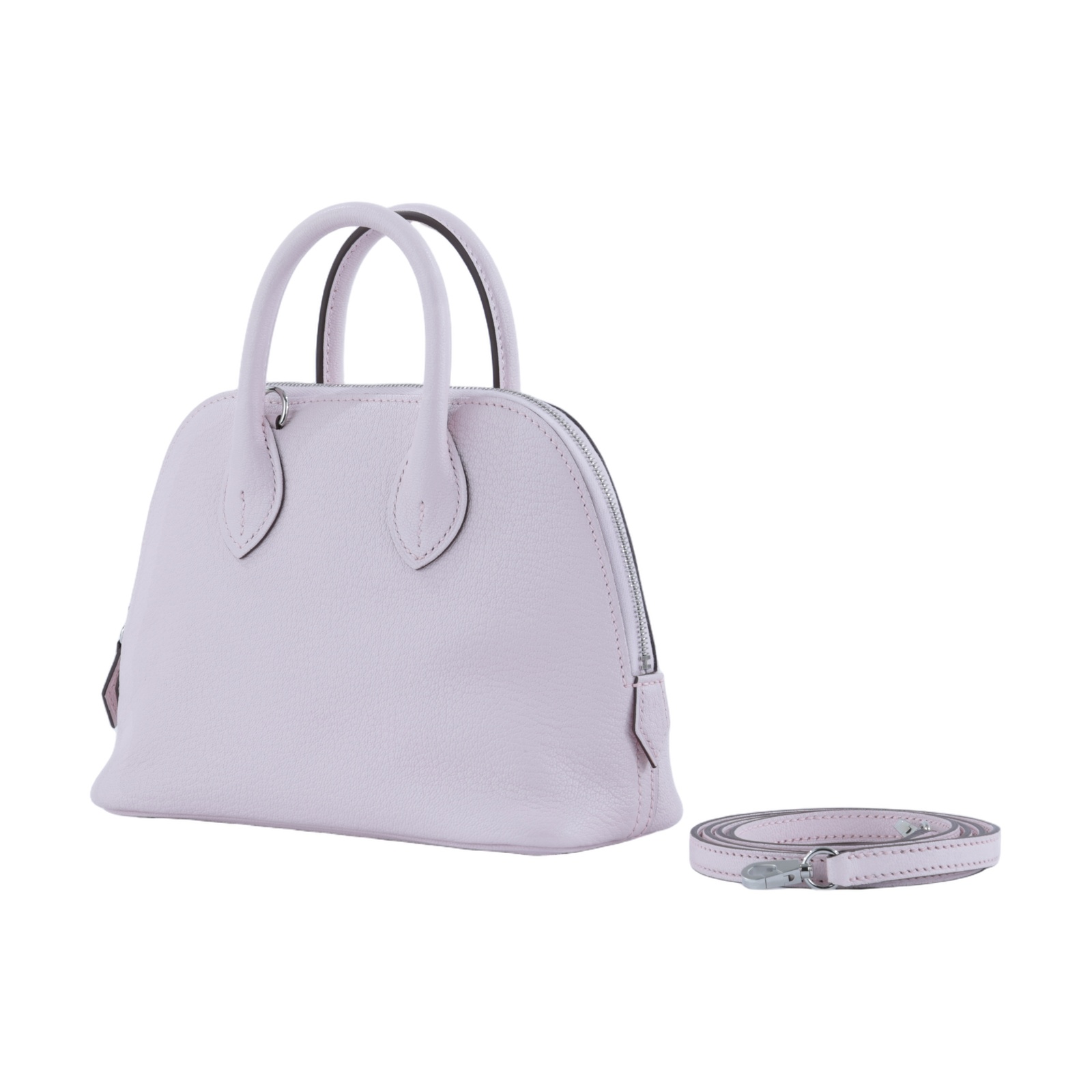愛馬仕 Hermes Bolide Bag 1923 柏莉包 mini 銀色五金 戀愛粉色 H073444CKM7 /  原廠盒子/防塵袋/背帶