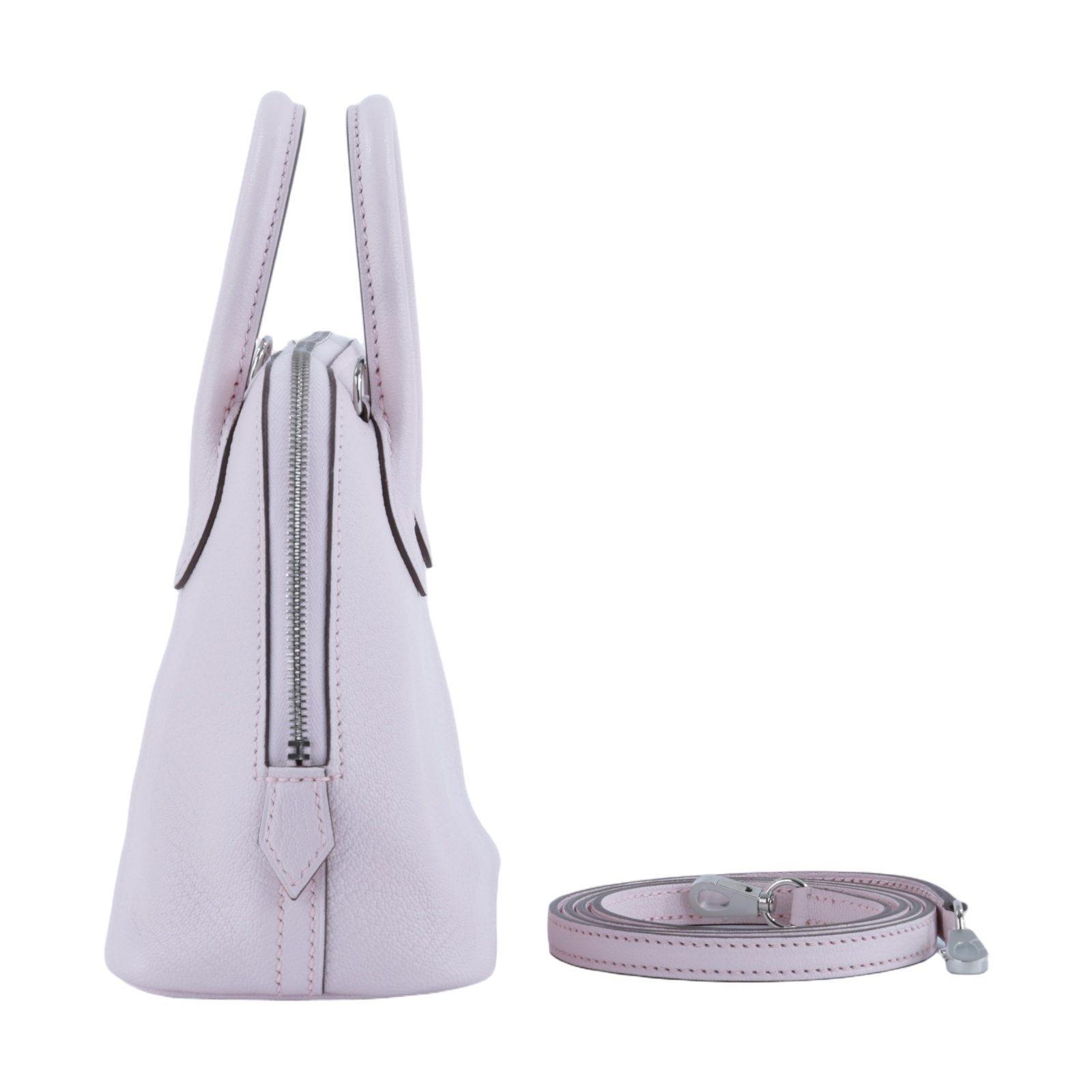 愛馬仕 Hermes Bolide Bag 1923 柏莉包 mini 銀色五金 戀愛粉色 H073444CKM7 /  原廠盒子/防塵袋/背帶