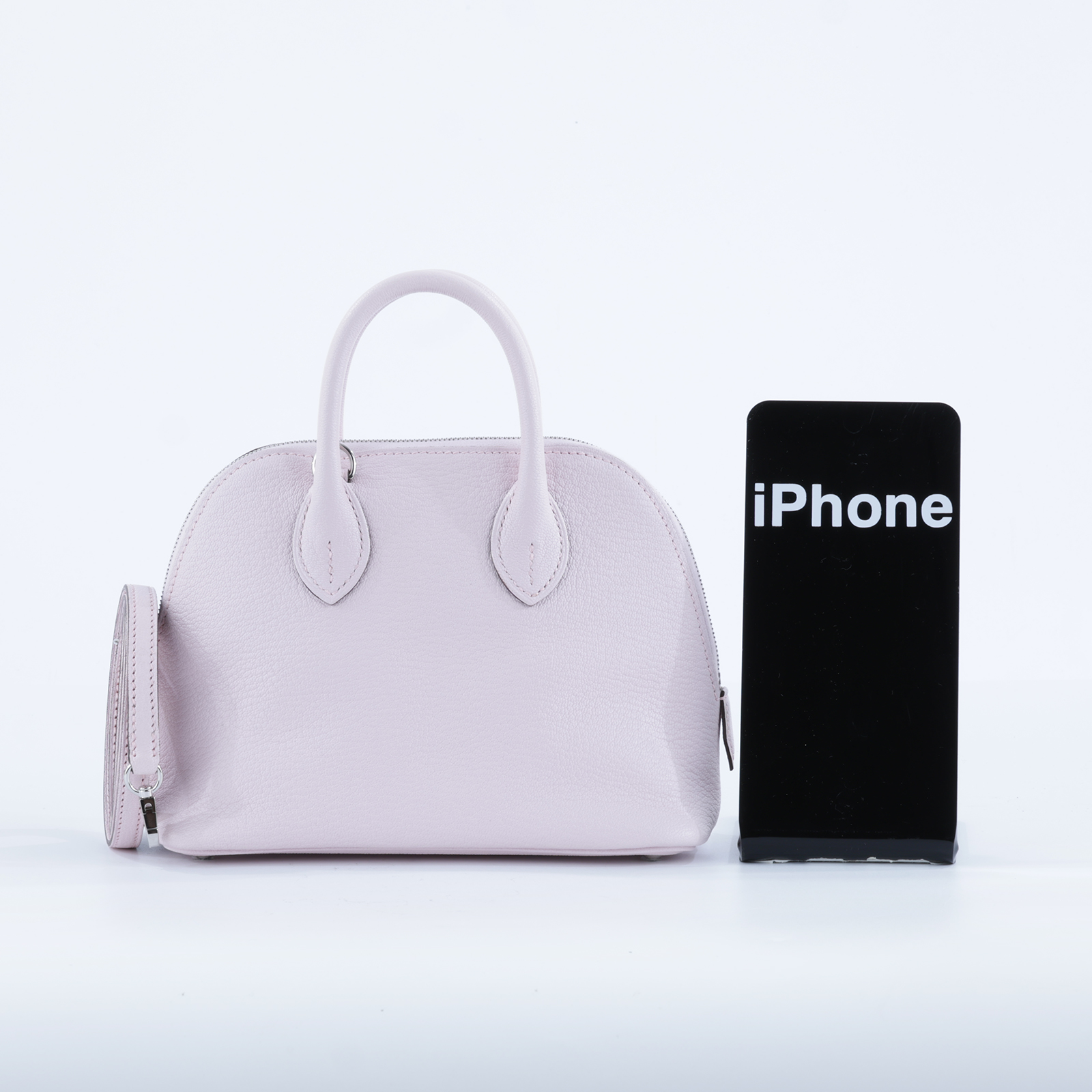 愛馬仕 Hermes Bolide Bag 1923 柏莉包 mini 銀色五金 戀愛粉色 H073444CKM7 /  原廠盒子/防塵袋/背帶
