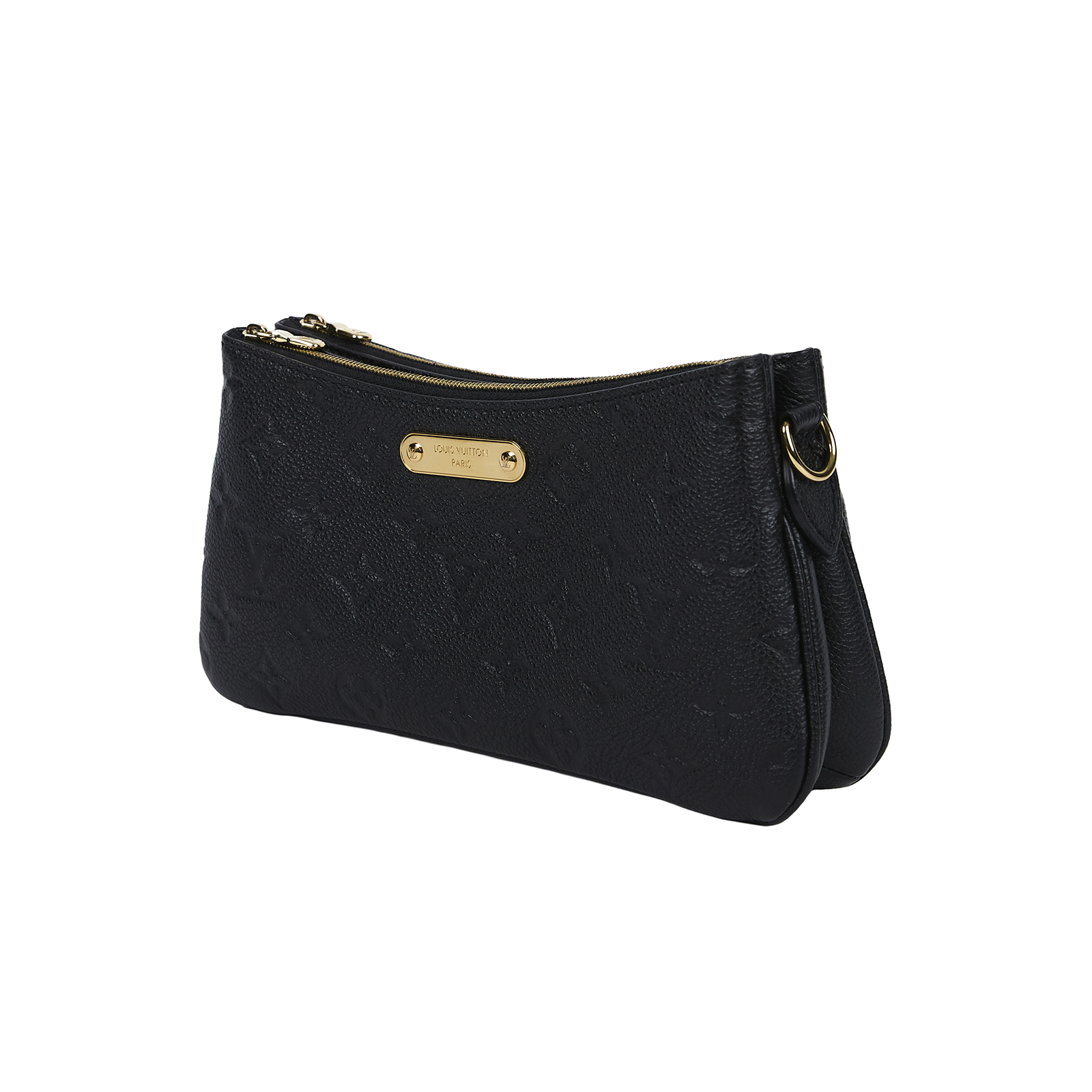 路易威登 LOUIS VUITTON Liv Pochette 手提包 M83301 晶片款 黑原花壓紋LIV POCHETTE 防塵袋/原廠盒子/購買證明