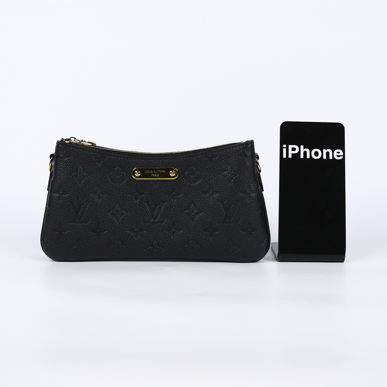 路易威登 LOUIS VUITTON Liv Pochette 手提包 M83301 晶片款 黑原花壓紋LIV POCHETTE 防塵袋/原廠盒子/購買證明