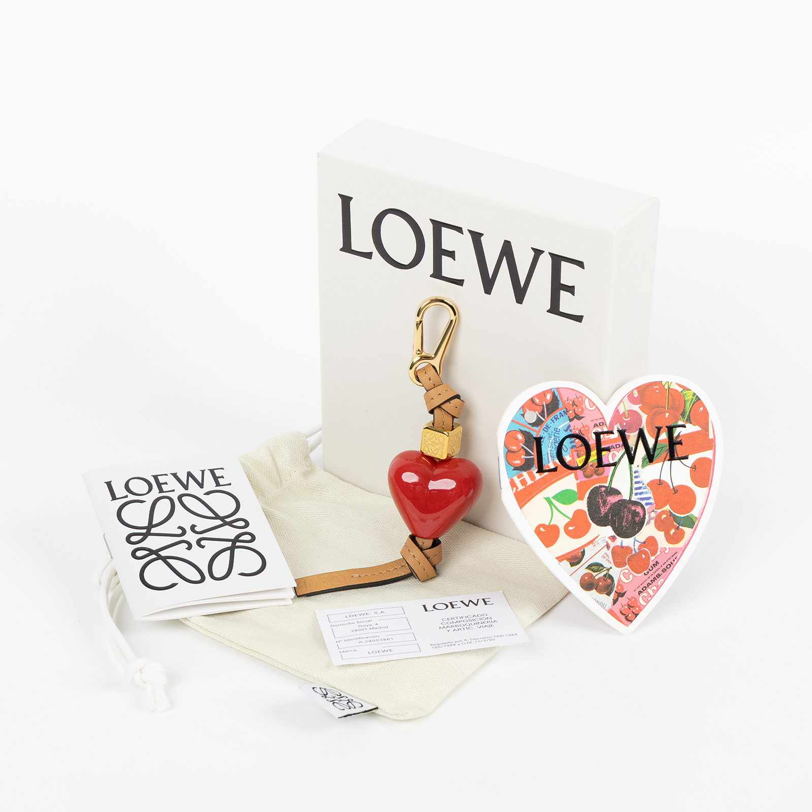 羅意威 LOEWE 吊飾  愛心吊飾 防塵袋/原廠盒子