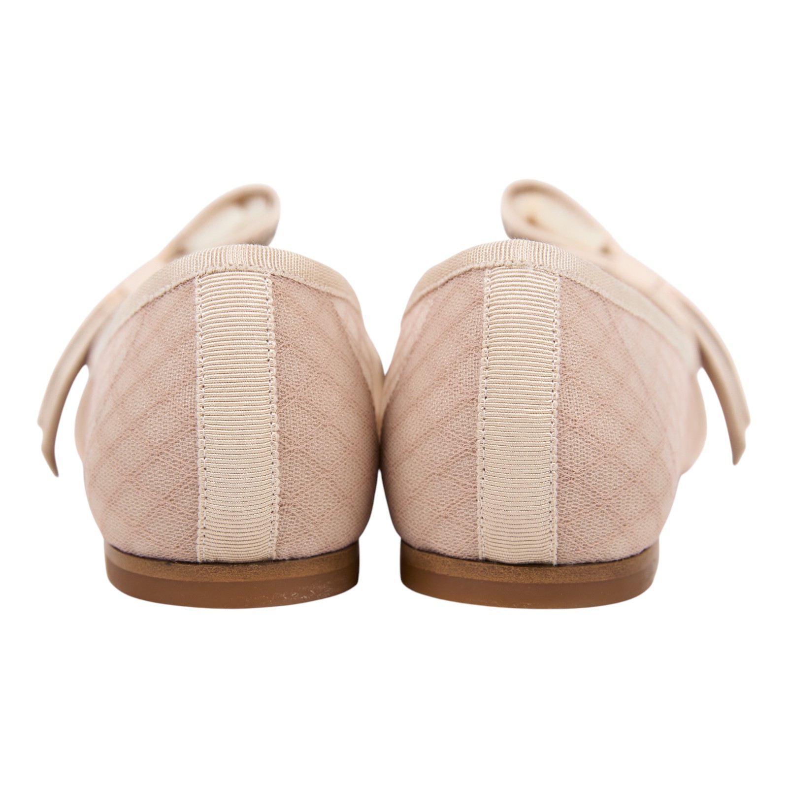 迪奧 CHRISTIAN DIOR JAdior 網布芭蕾舞鞋  粉膚透膚芭蕾舞鞋 原廠盒子