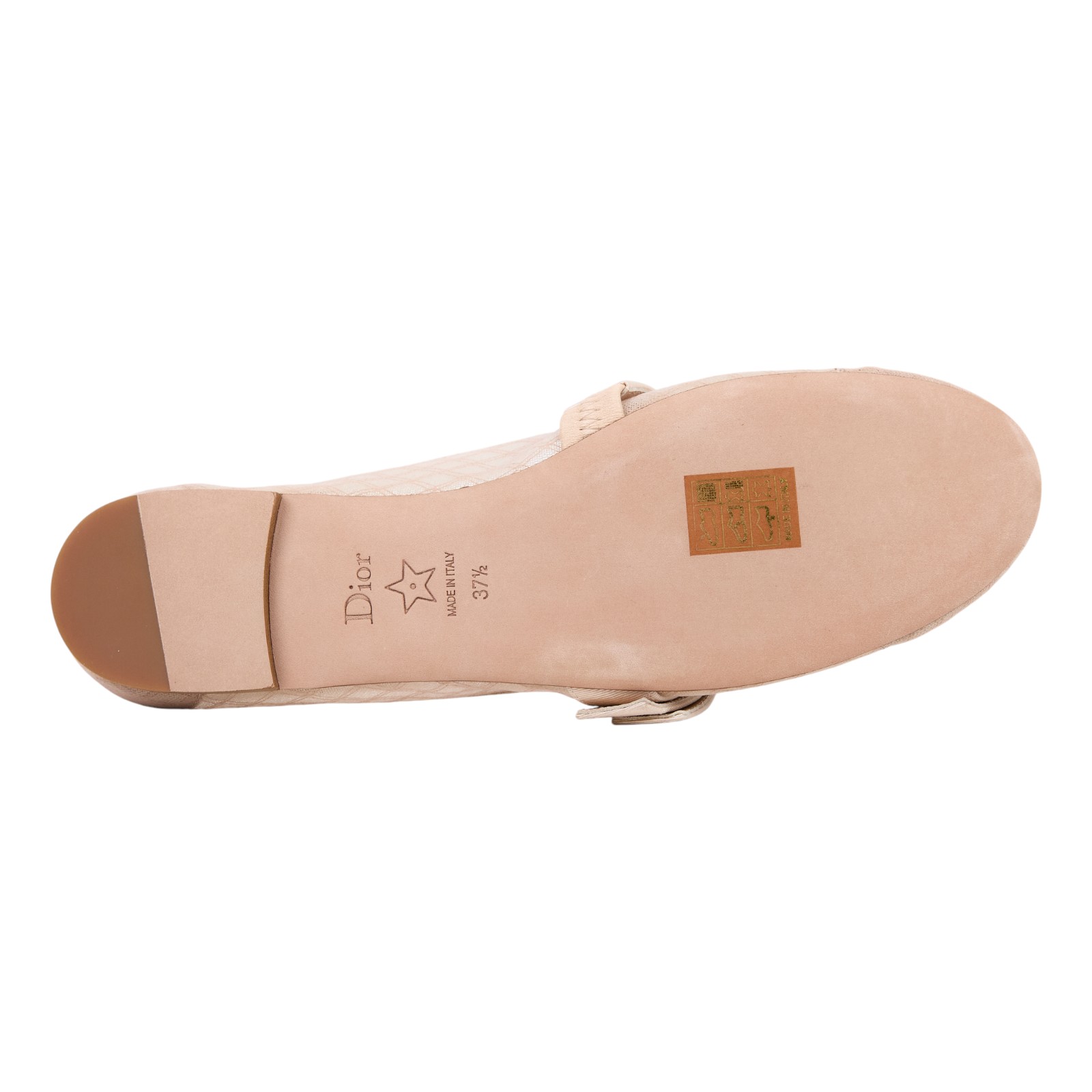 迪奧 CHRISTIAN DIOR JAdior 網布芭蕾舞鞋  粉膚透膚芭蕾舞鞋 原廠盒子