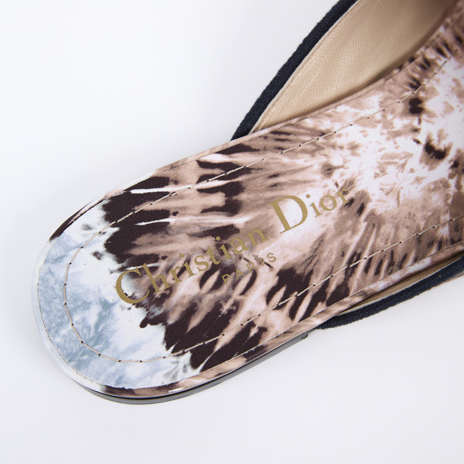 迪奧 CHRISTIAN DIOR Off 穆勒鞋  粉圖騰穆勒鞋 防塵袋/原廠盒子