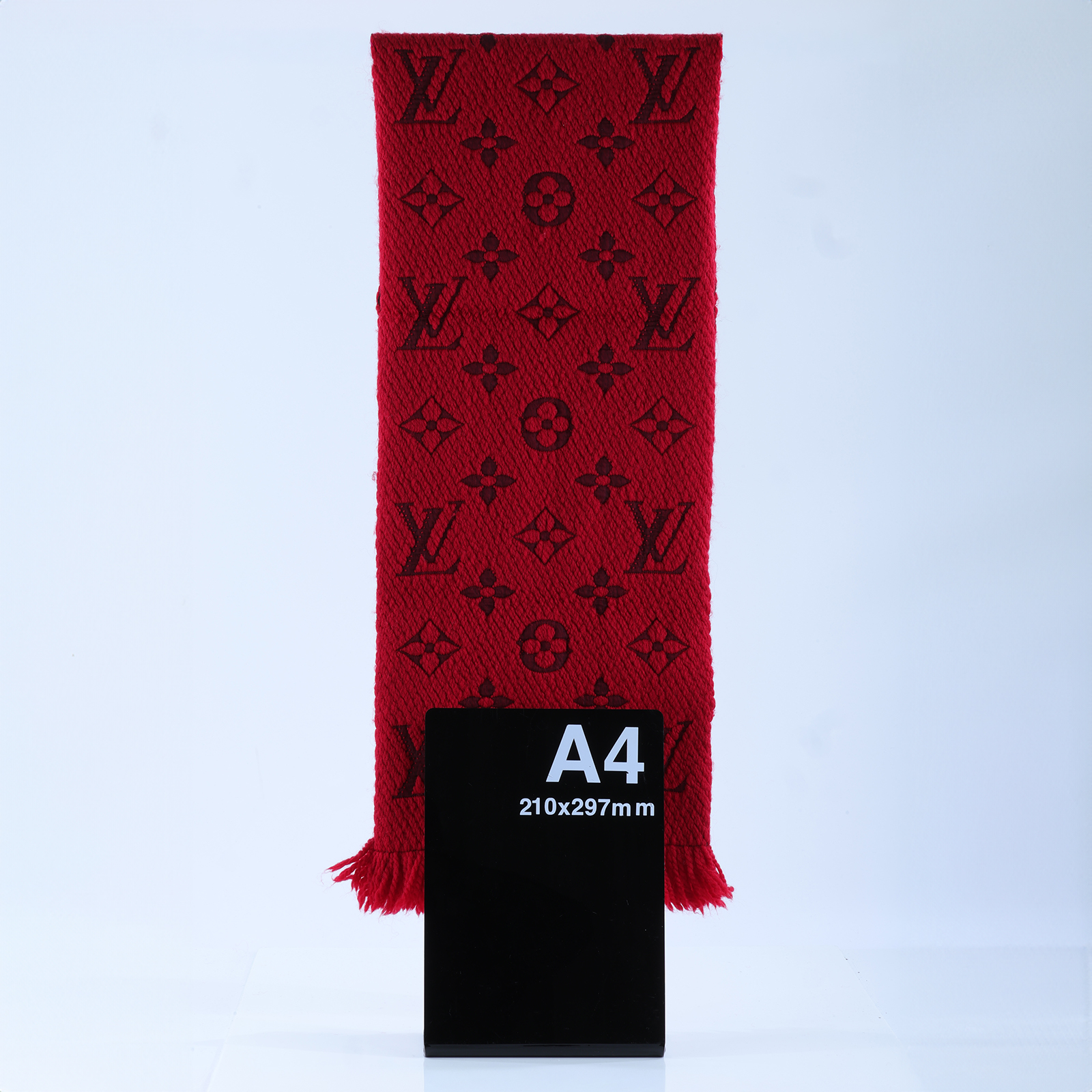 路易威登 LOUIS VUITTON Mania LOGO 老花 圍巾 M72432 紅色LOGO圍巾 原廠盒子