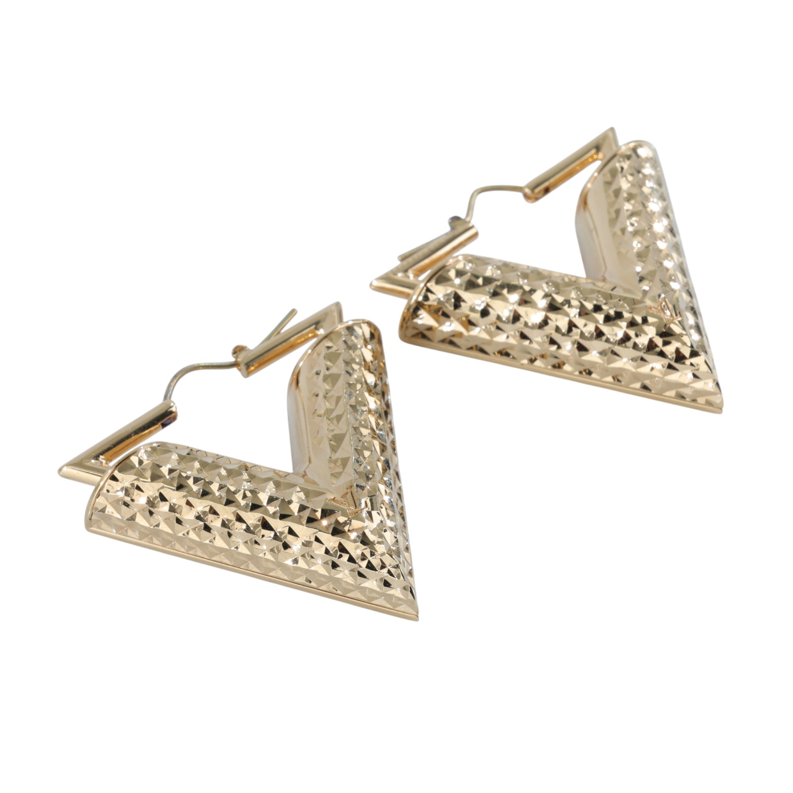 路易威登 LOUIS VUITTON Bouquet de Reuil Essential V 耳環 耳環 耳釘 M64270 雕刻V字大耳環 防塵袋/原廠盒子